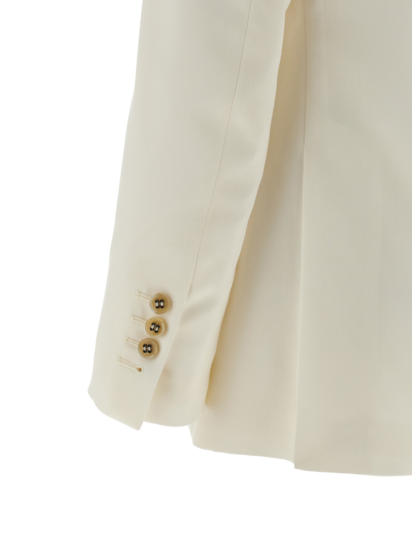 Golden Goose White Diva Blazer Virgin Wool Blend