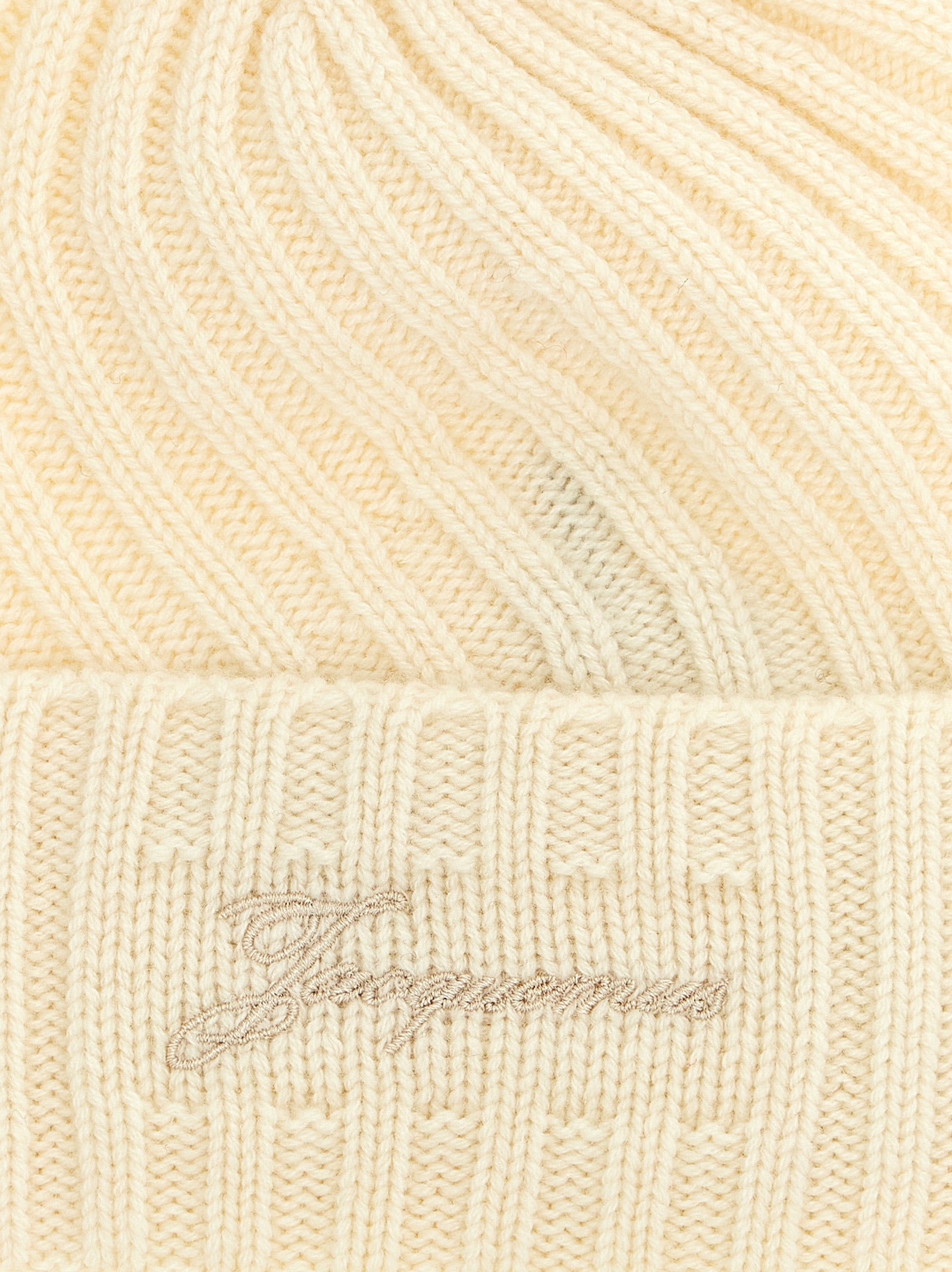 Jacquemus White Le Bonnet Tourni Cashmere Merino Wool Beanie