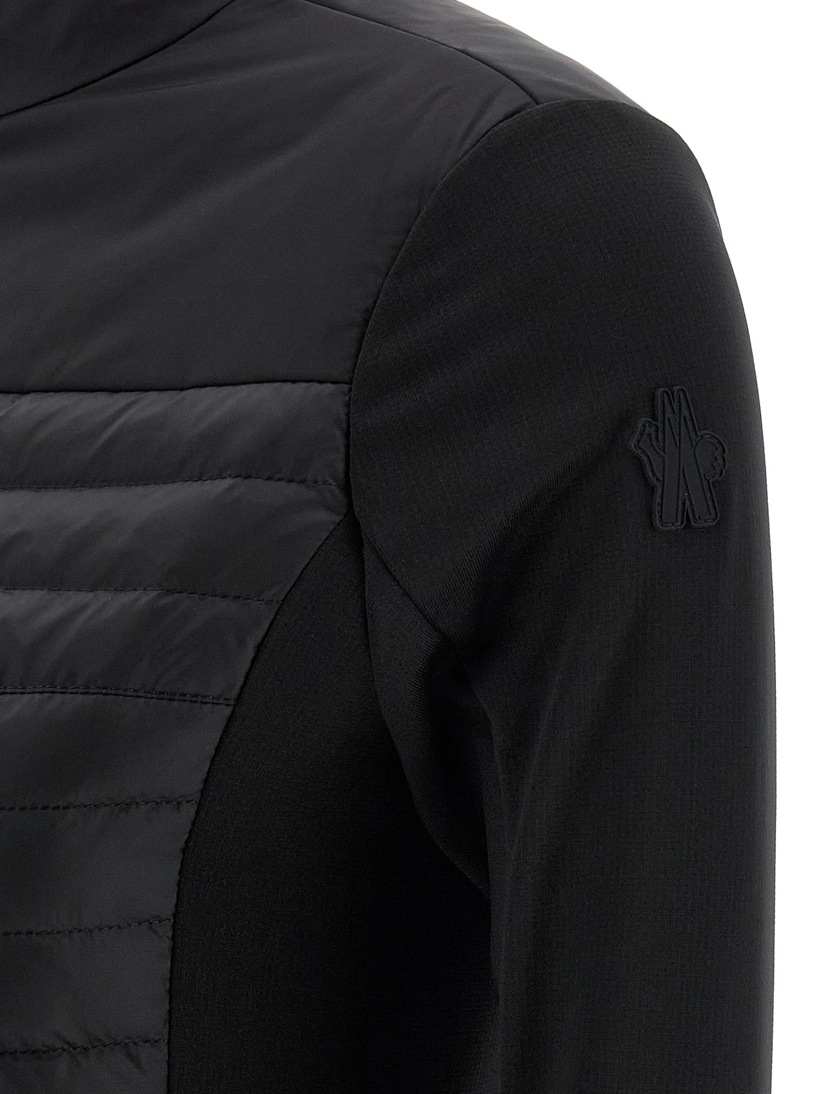Moncler Grenoble Black Nylon Cardigan
