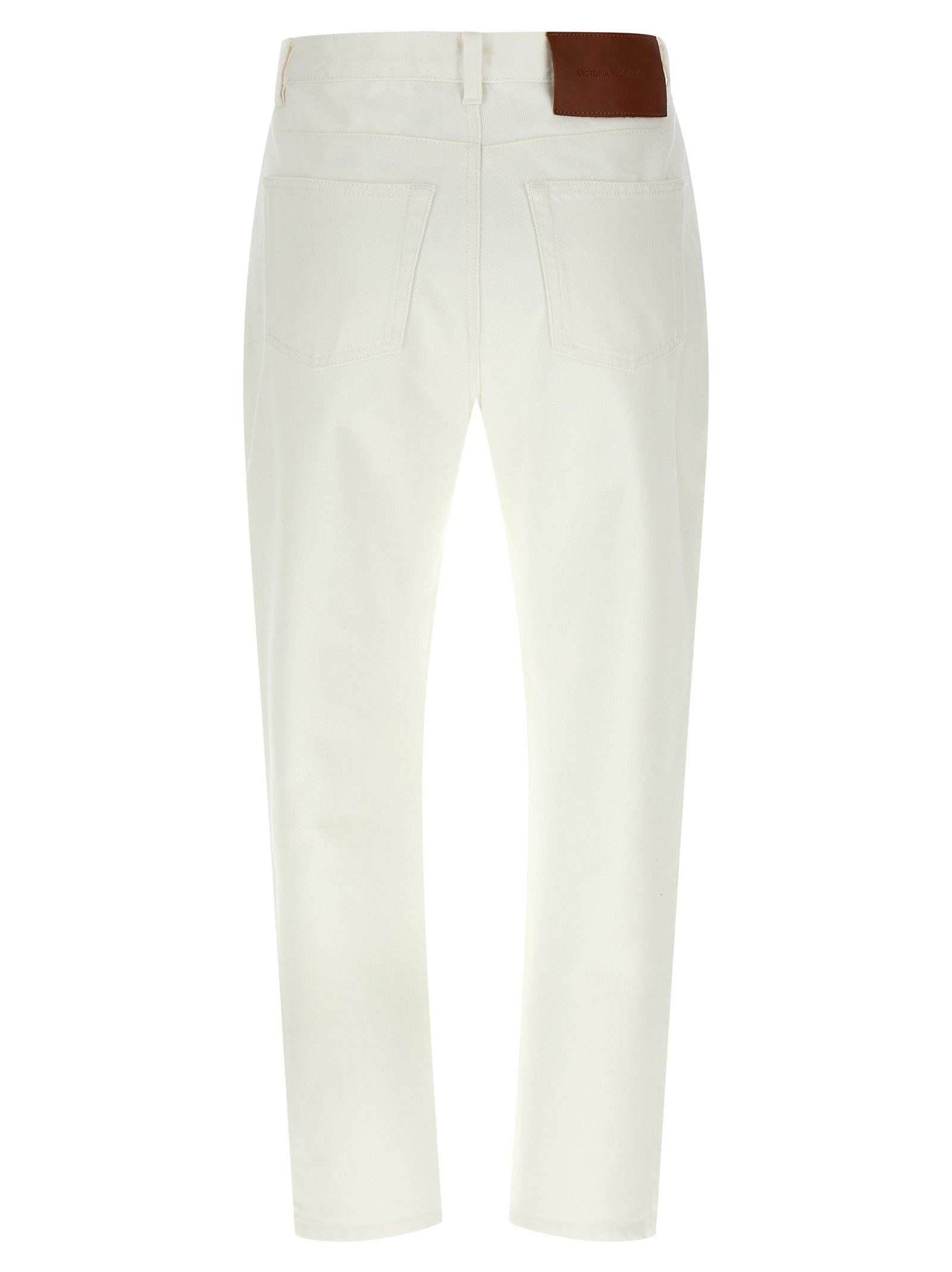 Victoria Beckham White High-Waisted Cotton Jeans