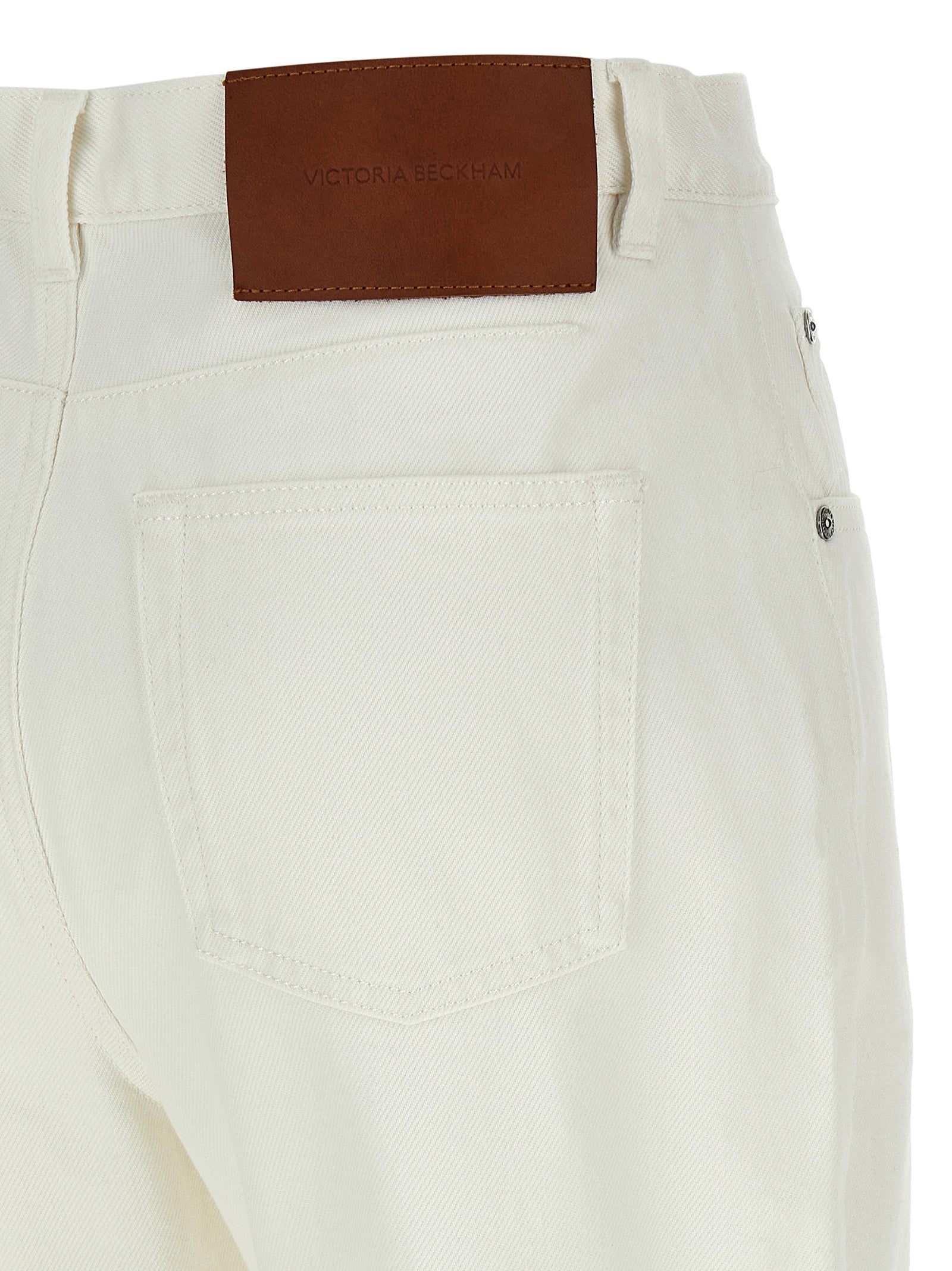 Victoria Beckham Weiße High-Waist Jeans aus Baumwolle