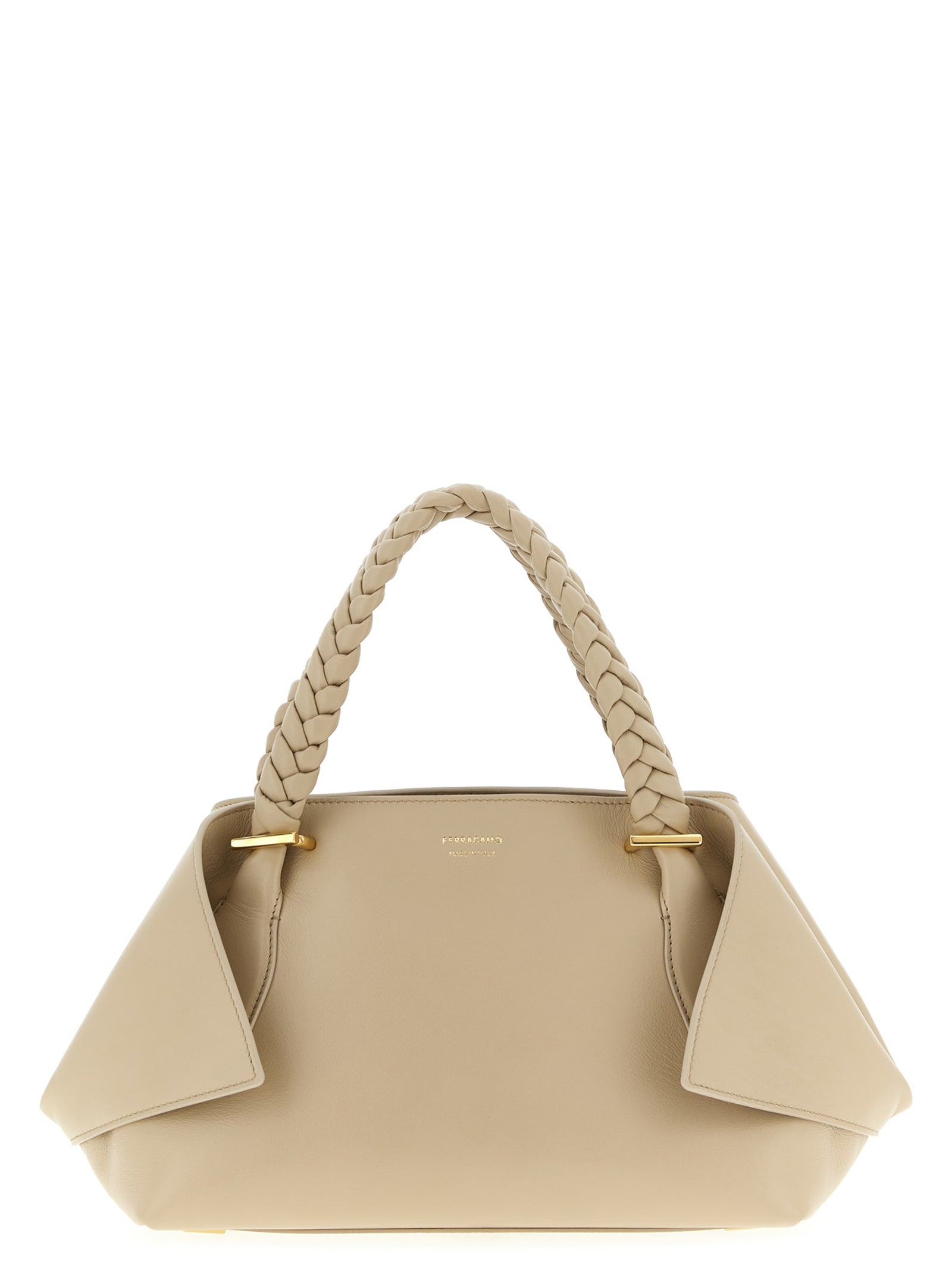 Ferragamo Gray Handbag Calf Leather