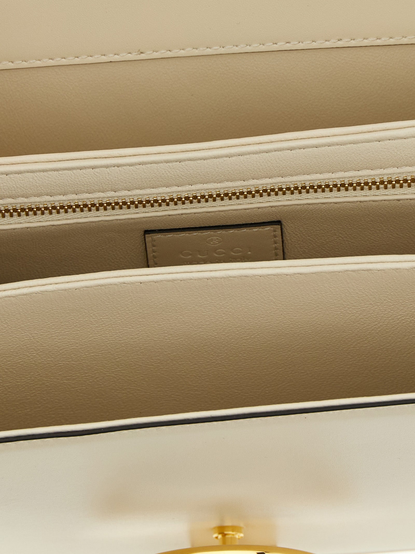 Gucci White Siena Shoulder Bag Calf Leather