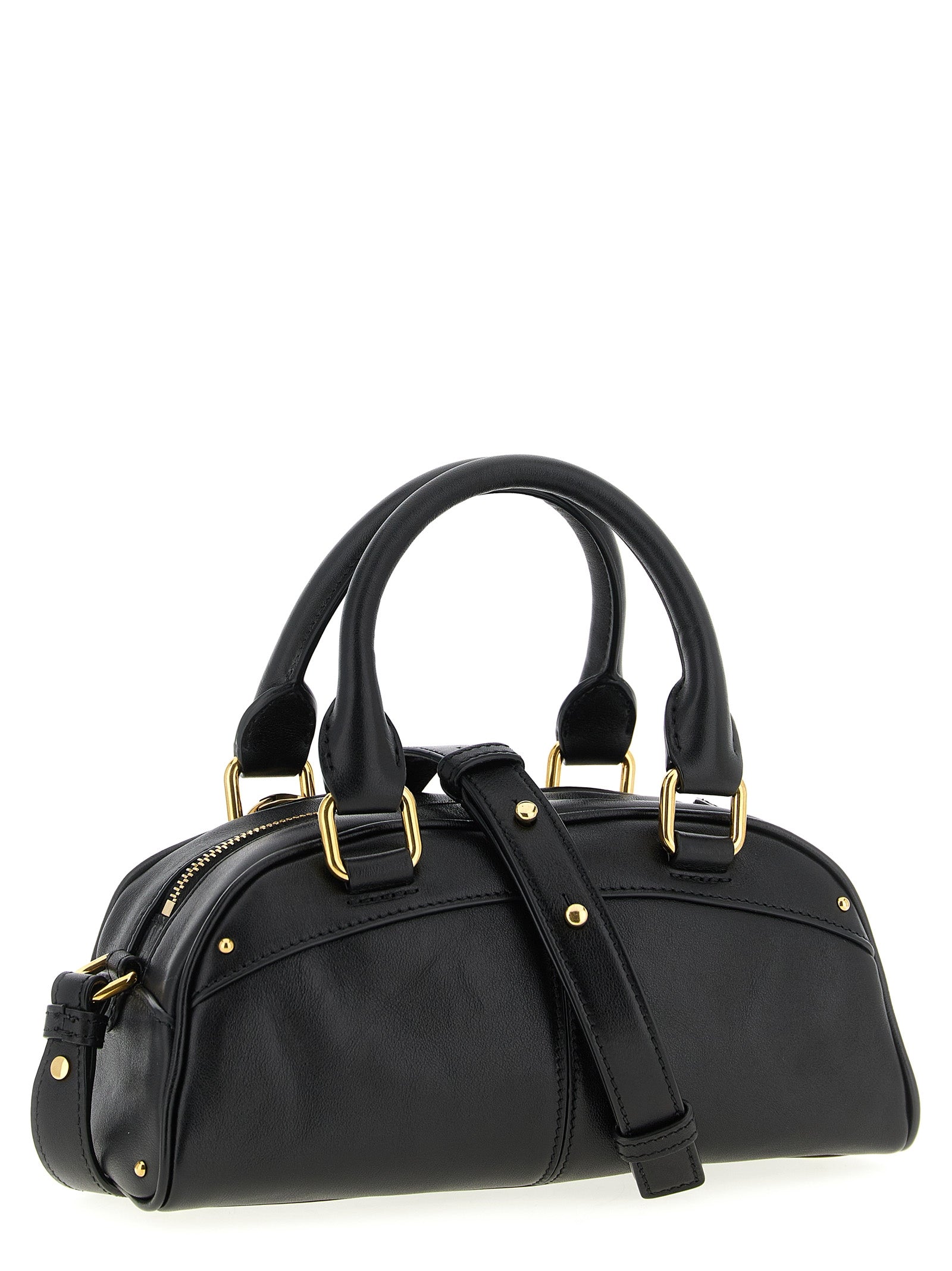 Chloé Black Bowling Piccola Handbag Leather
