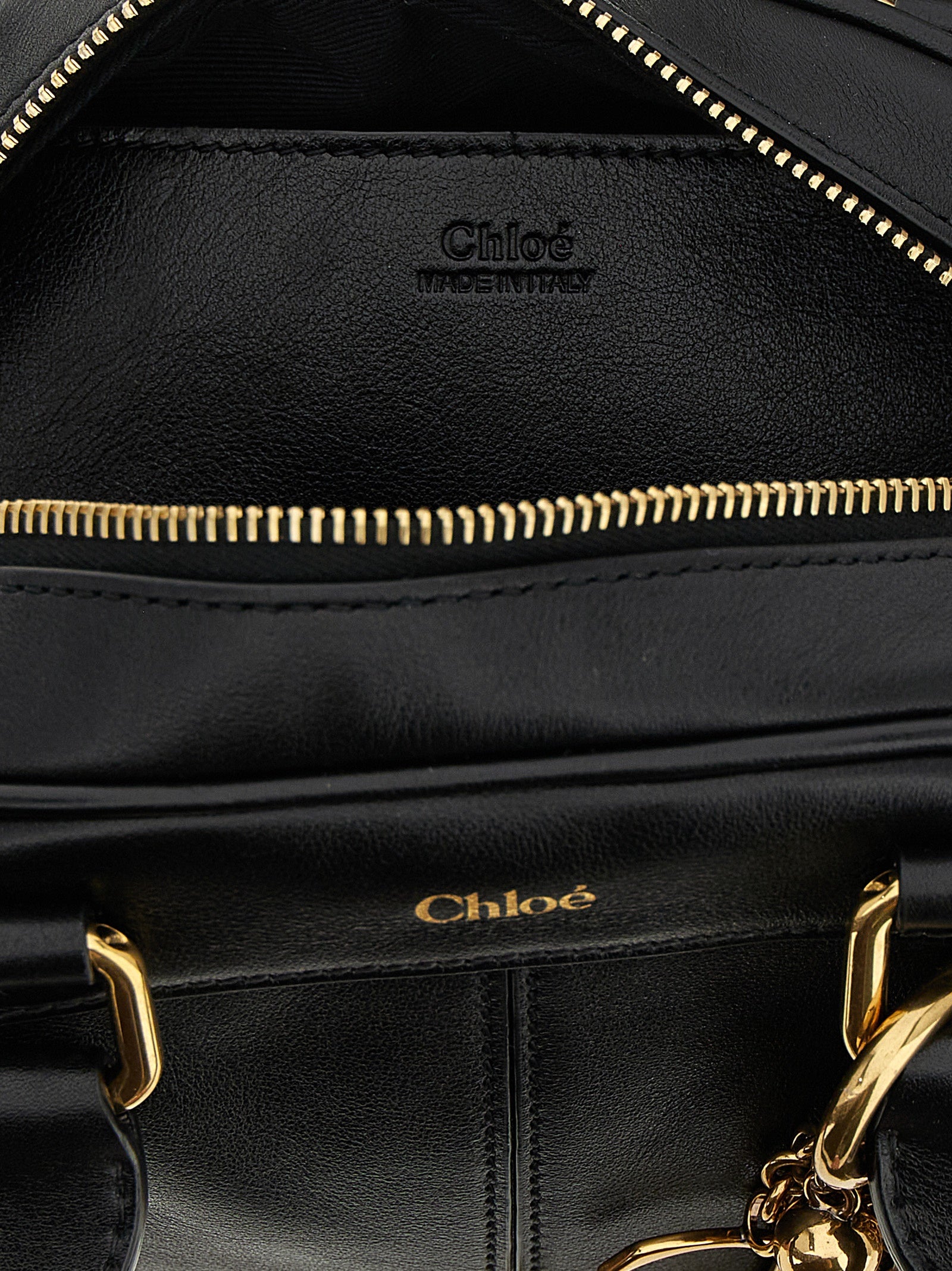 Chloé Black Bowling Piccola Handbag Leather