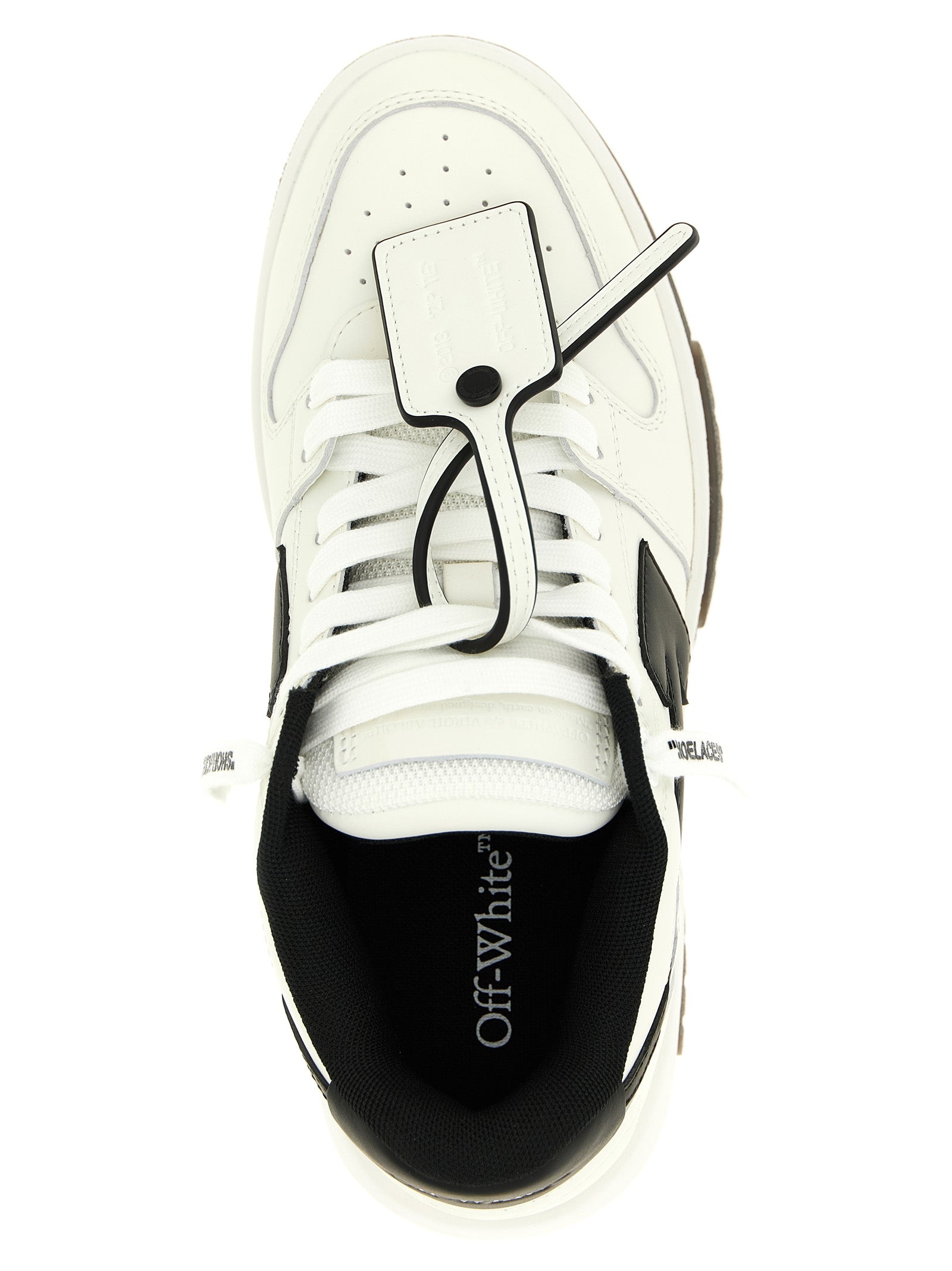 Off-White White Black Low Top Sneakers Calf Leather