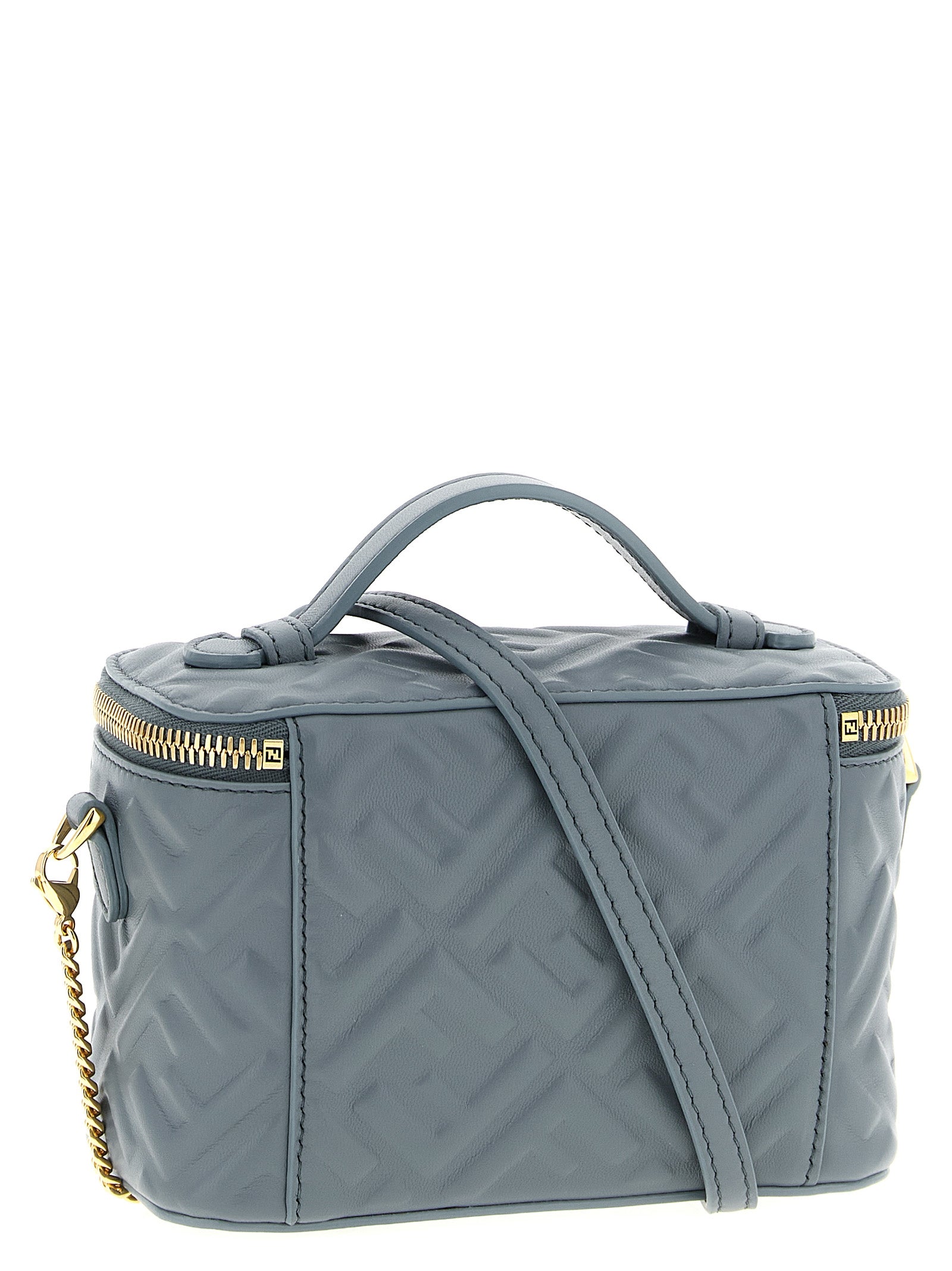 FENDI Light Blue Vanity Lambskin Handbag