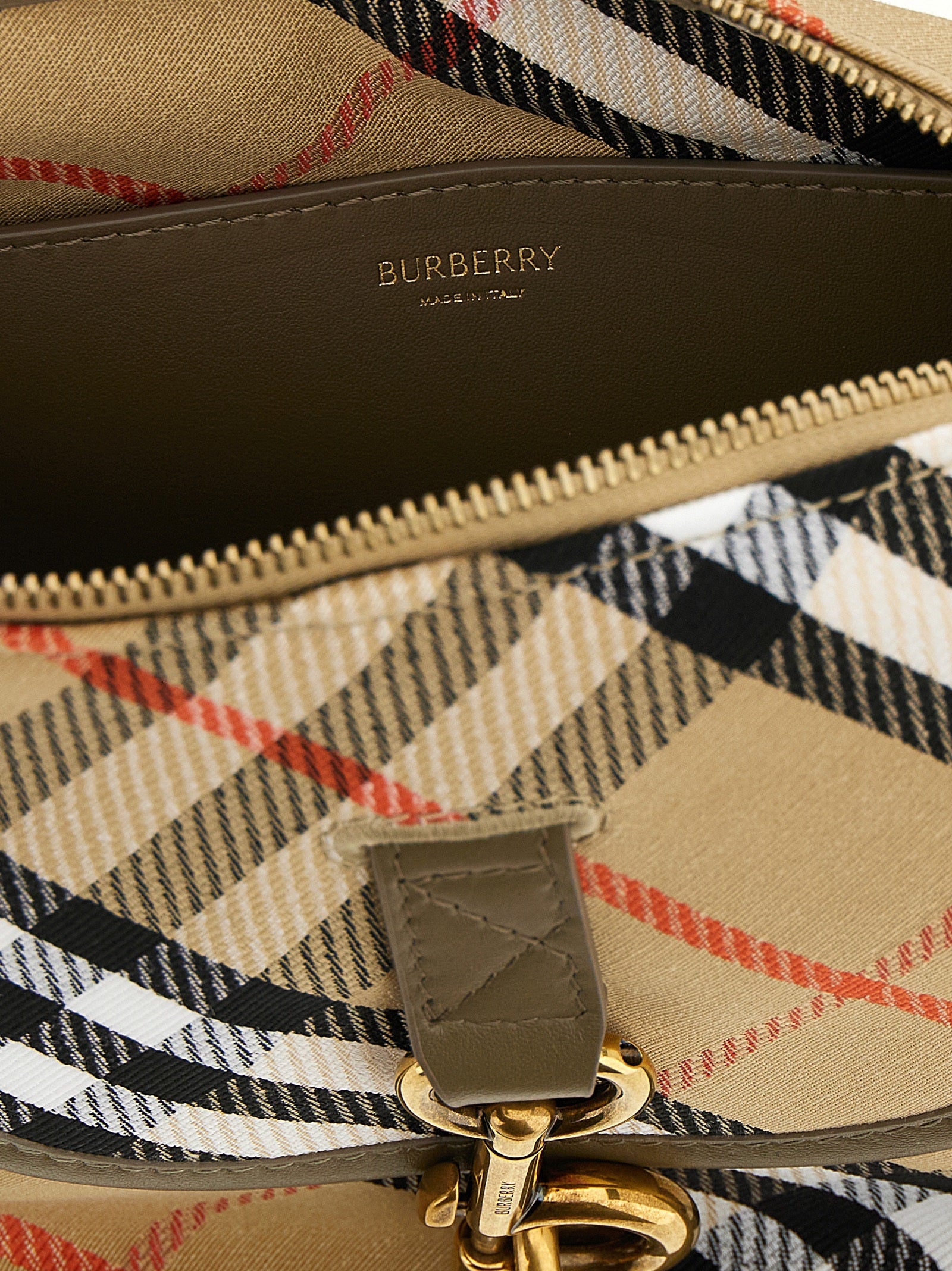 Burberry Multicolor B Clip Mini Crossbody Bag Polyester Cotton Blend