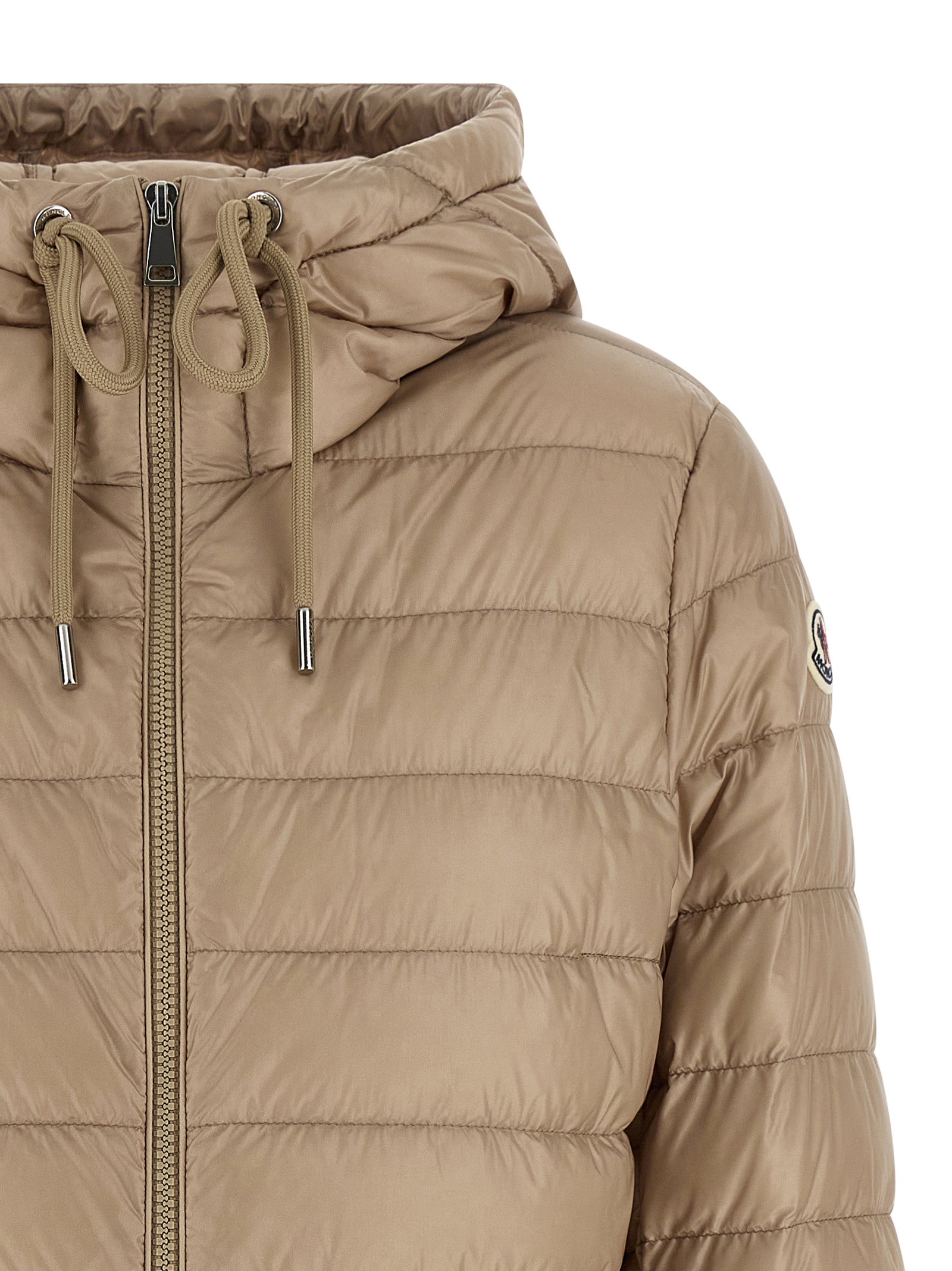 Moncler Beige Jasmin Nylon Full-Length Jacket