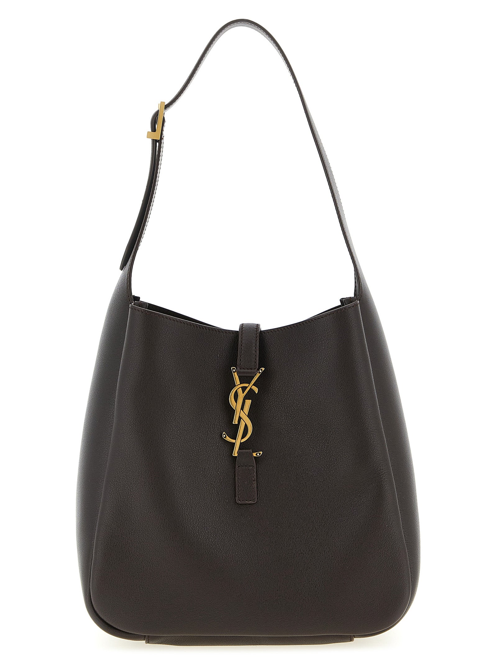 Saint Laurent Brown Calfskin Shoulder Bag