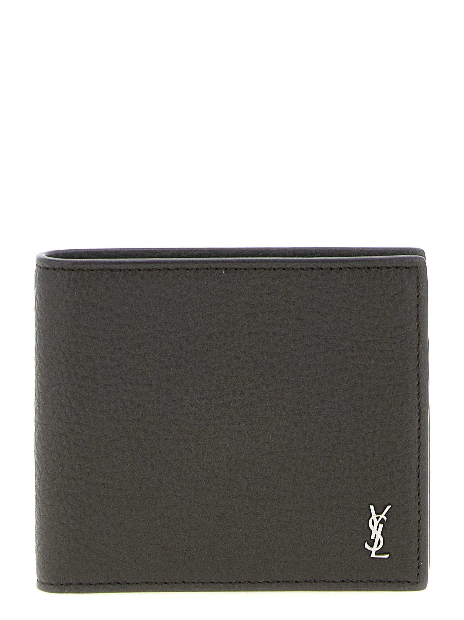 Saint Laurent Brown East West Wallet Calf Leather