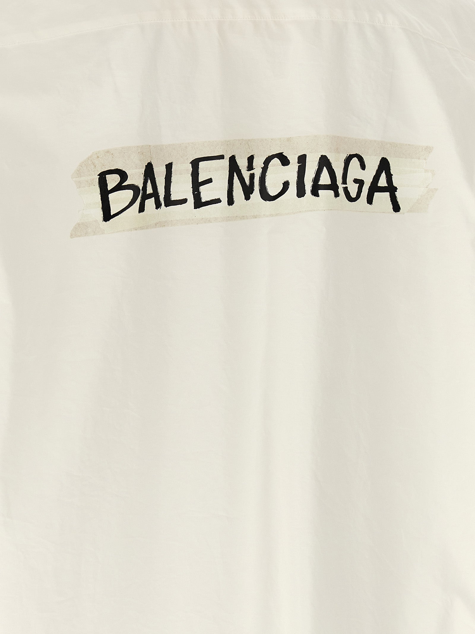 Balenciaga White Cotton Button-Down Shirt
