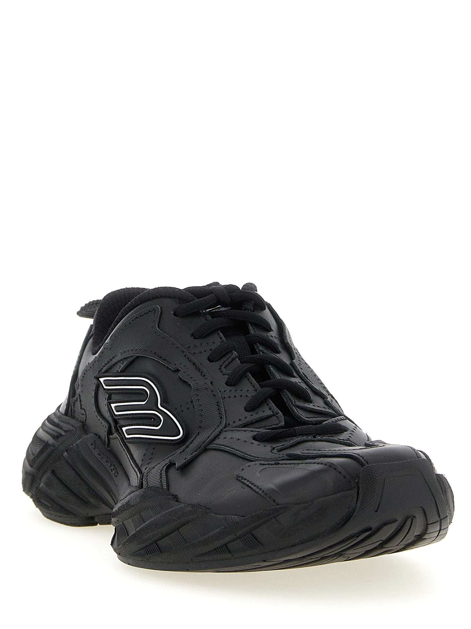 Balenciaga Black Monday Athletic Sneakers Calf Leather