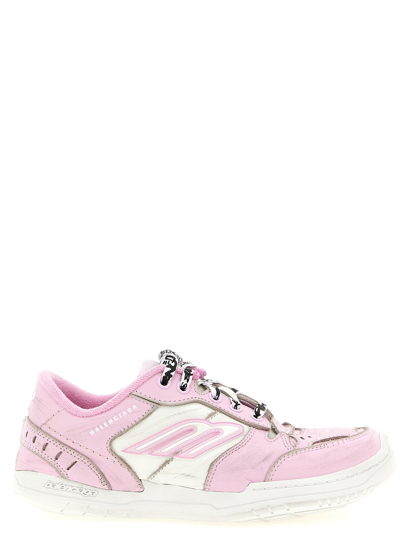 Balenciaga Pink Hamptons Calf Leather Athletic Sneakers