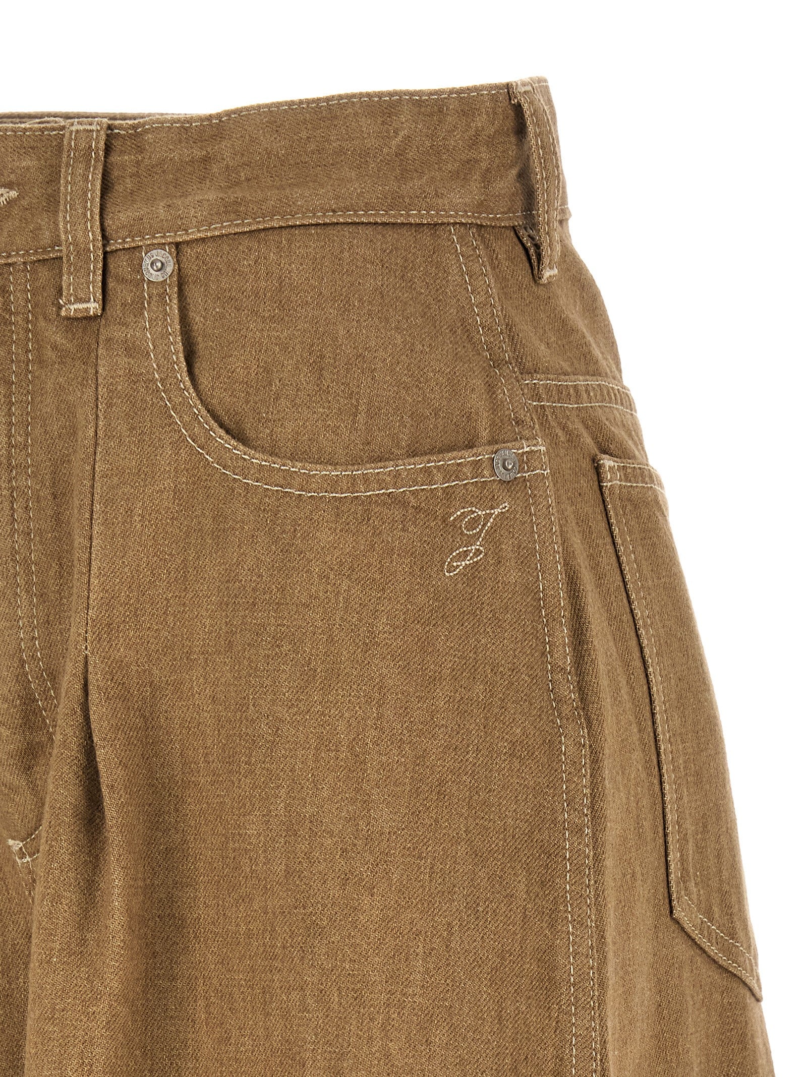 Jacquemus Beige Le De-Nîmes Ovalo Cotton Denim Jeans