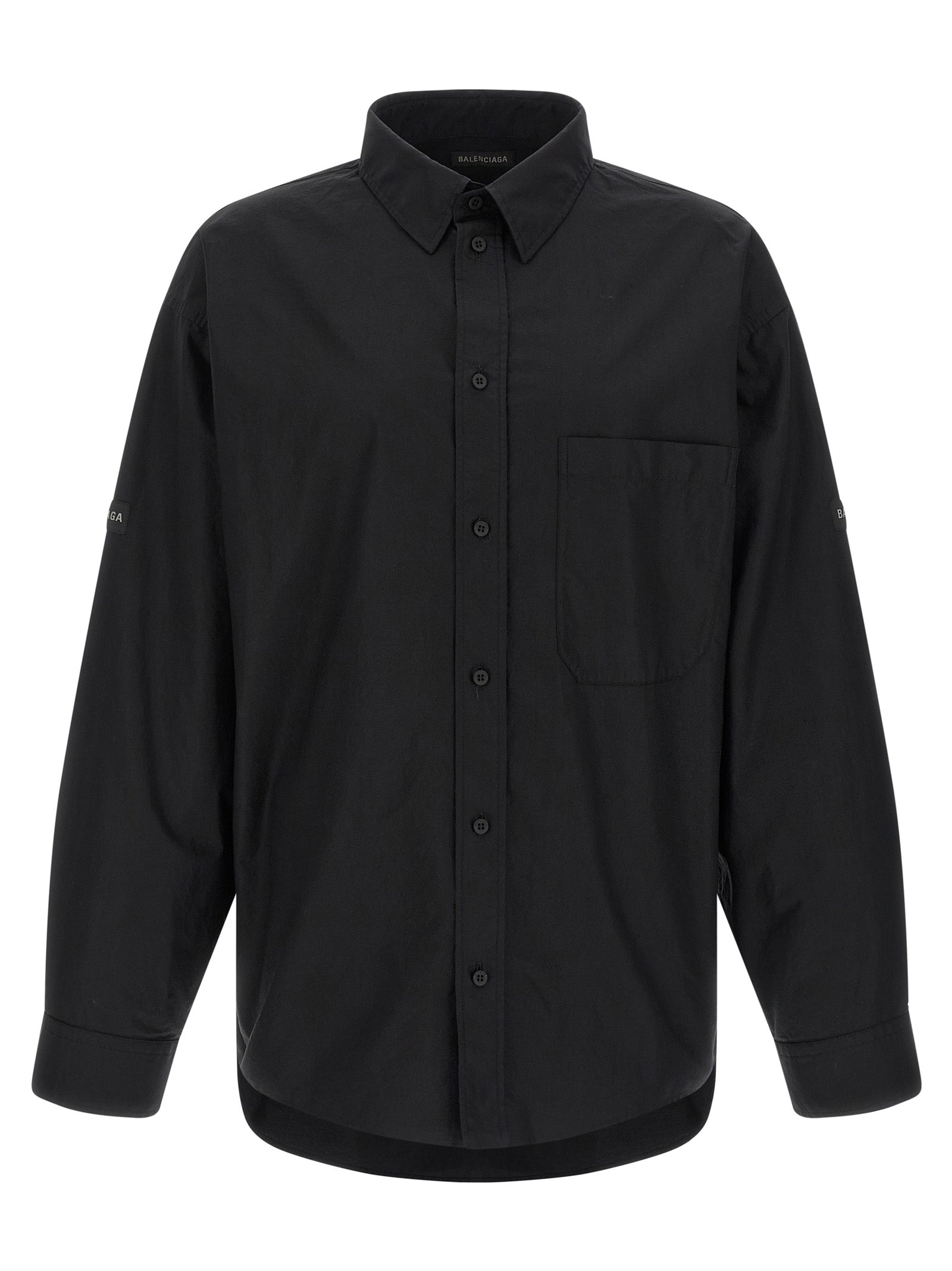 Balenciaga Black Cotton Poplin Shirt