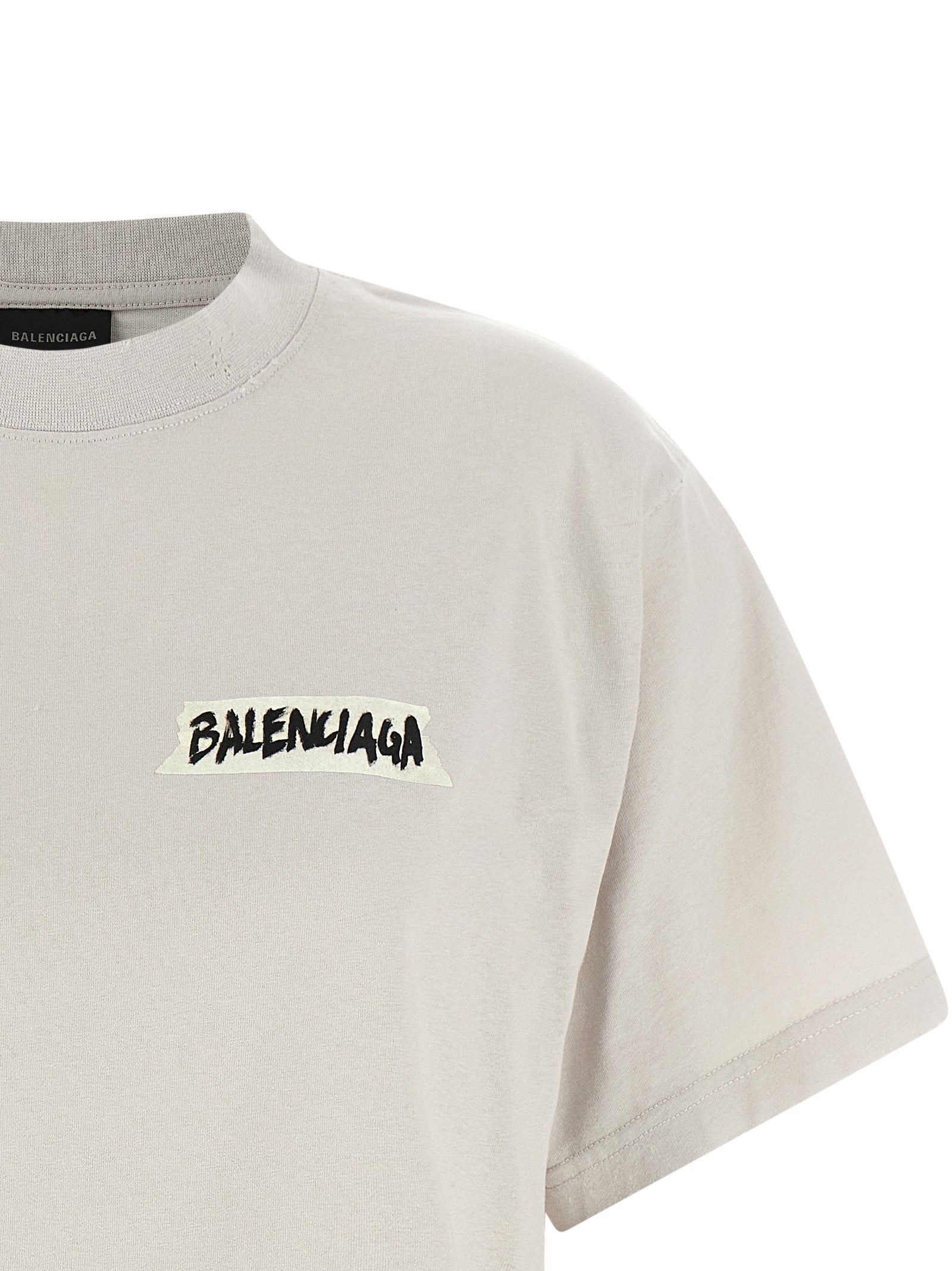 T-shirt Balenciaga en coton gris