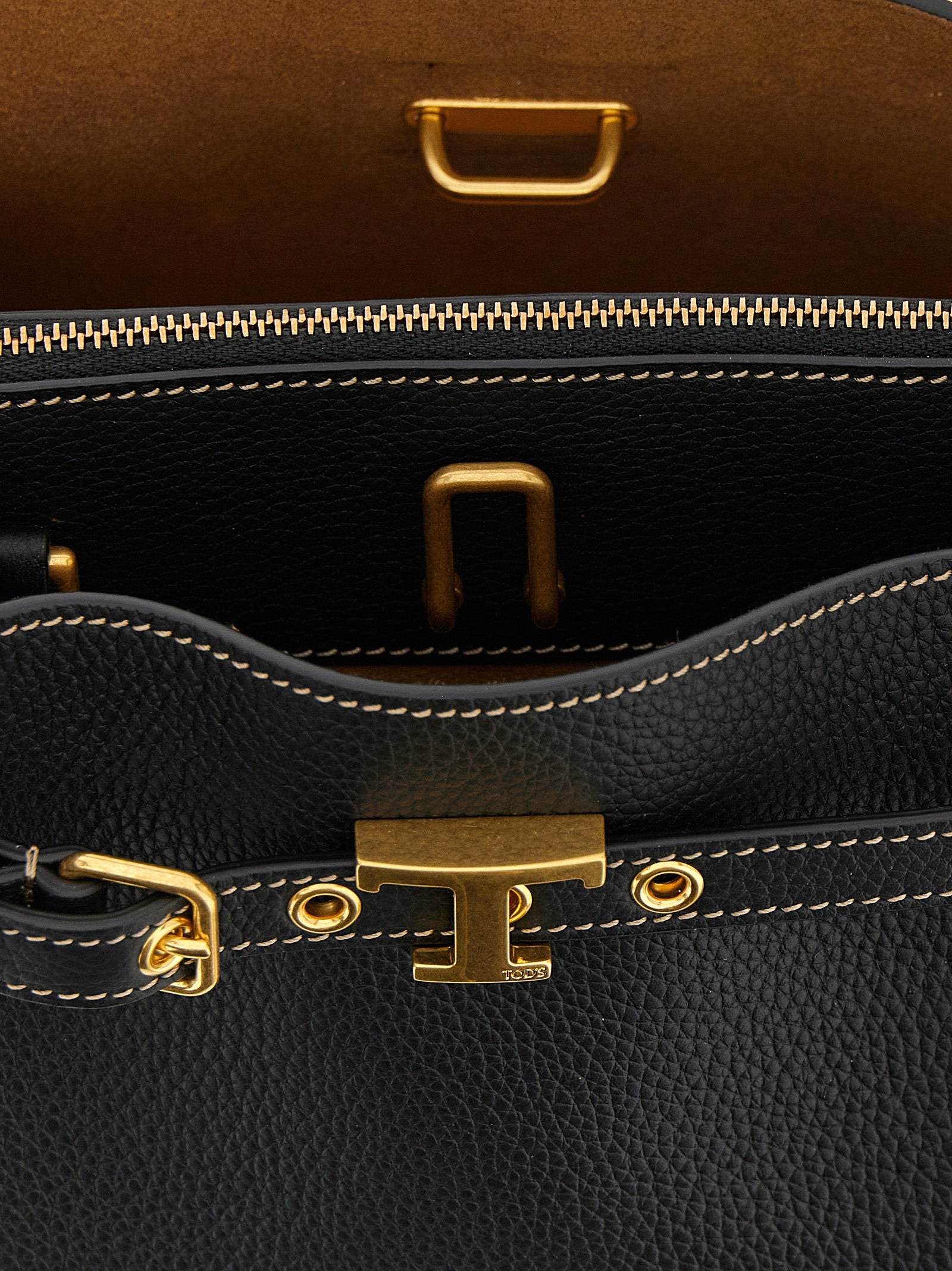 Tod’s Black Tim Mini Handbag Calf Leather