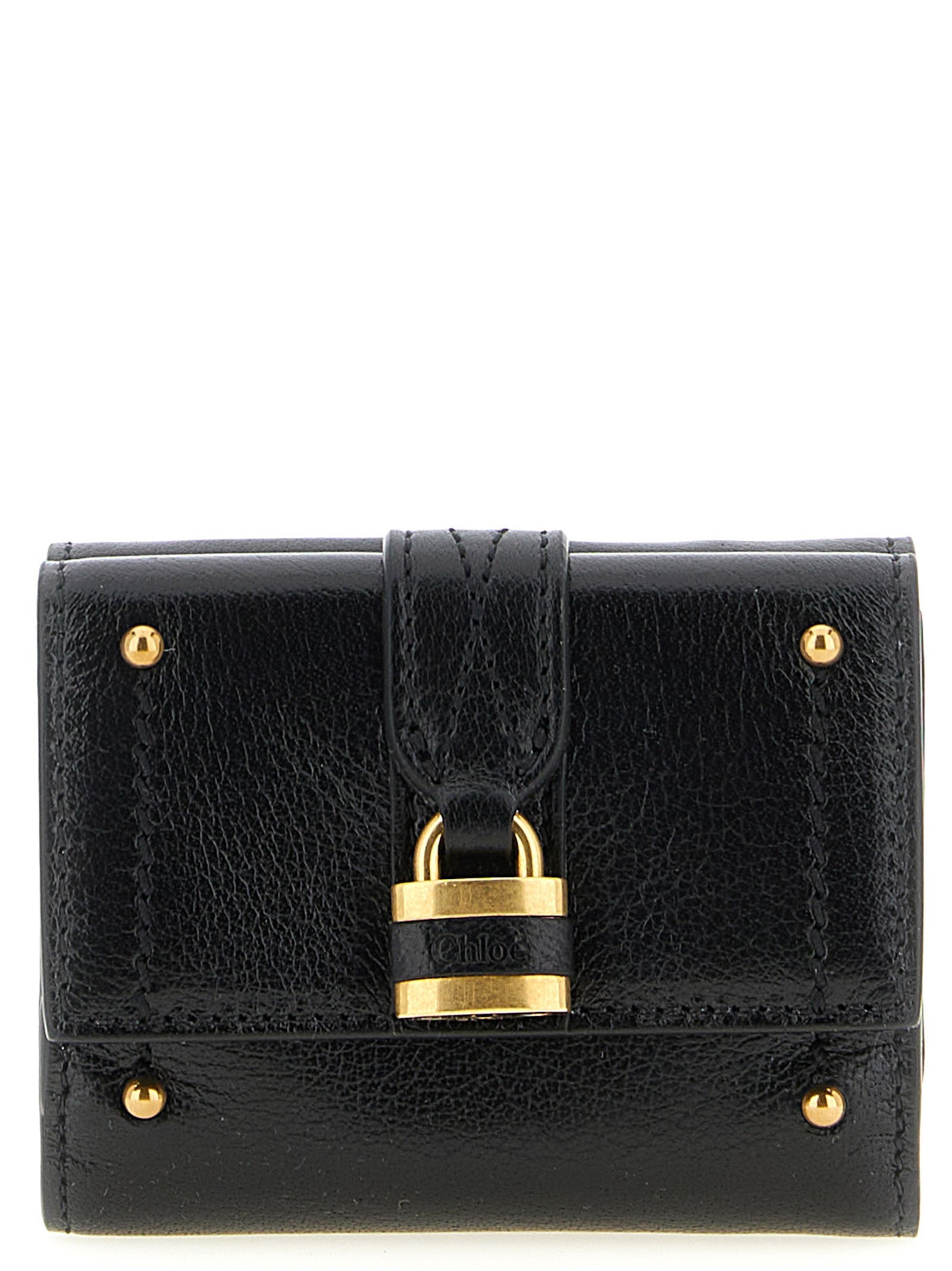 Chloé Black Paddington Mini Wallet Leather