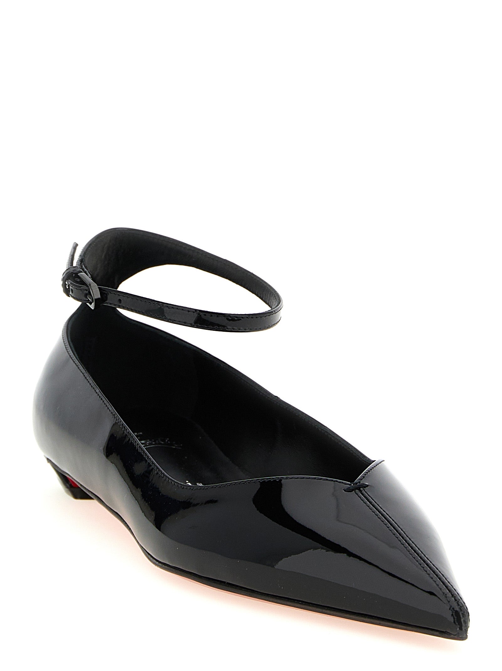Ballerines en veau noir Christian Louboutin