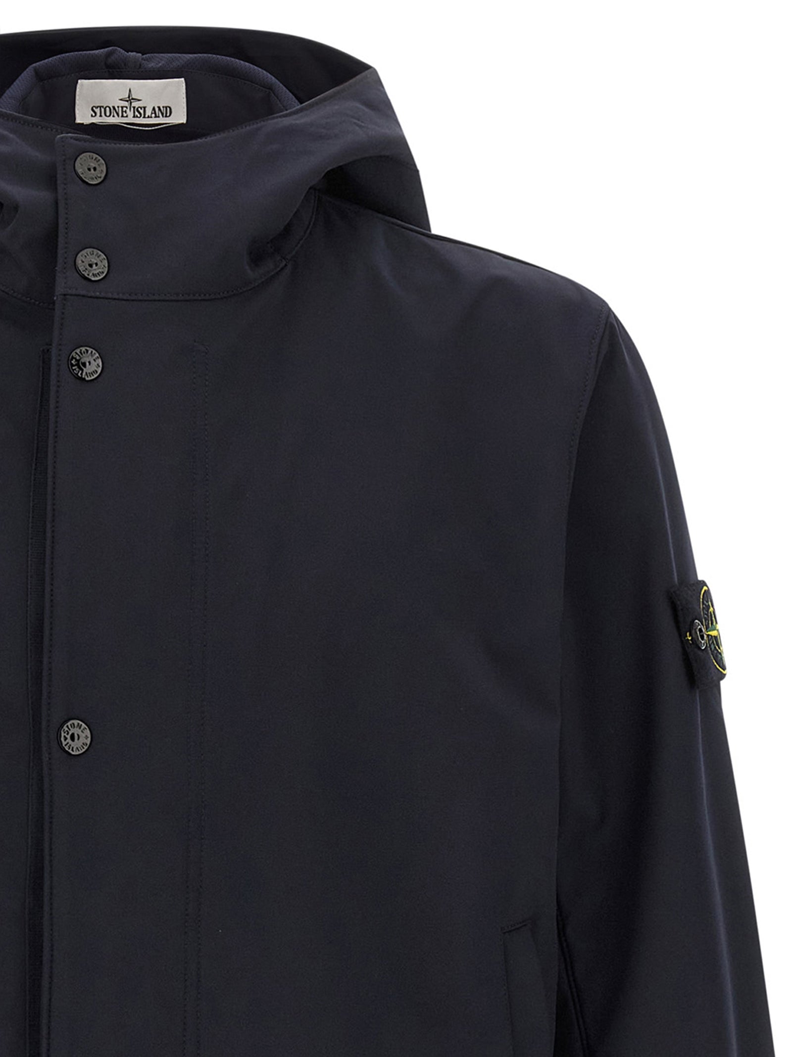 Stone Island blaue Polyester-Shell-Jacke
