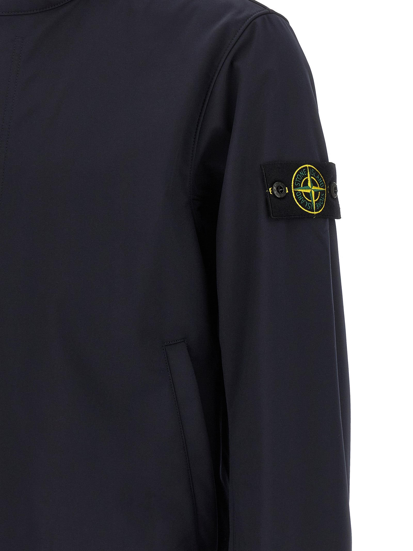 Stone Island blaue Polyester-Shell-Jacke