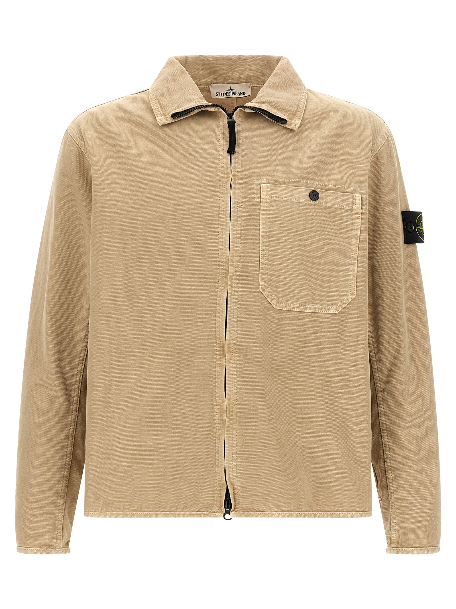 Stone Island Beige Overshirt Cotton