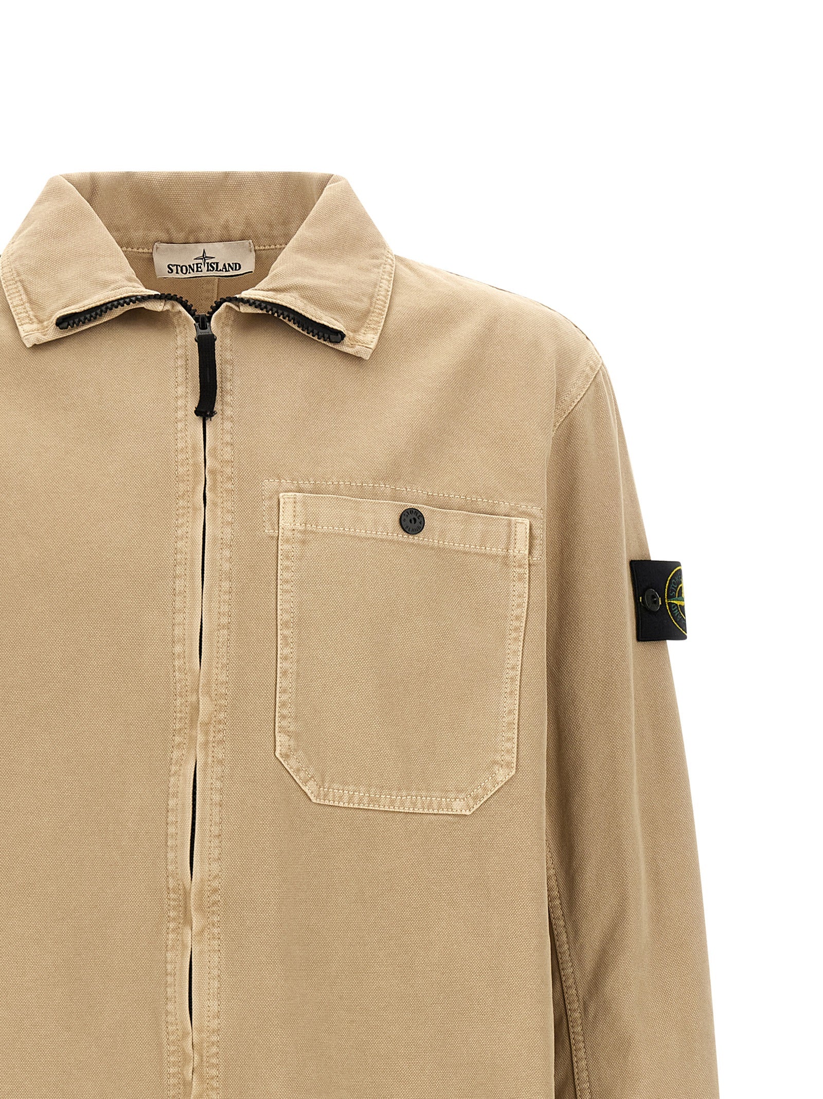 Stone Island Beige Overshirt Cotton