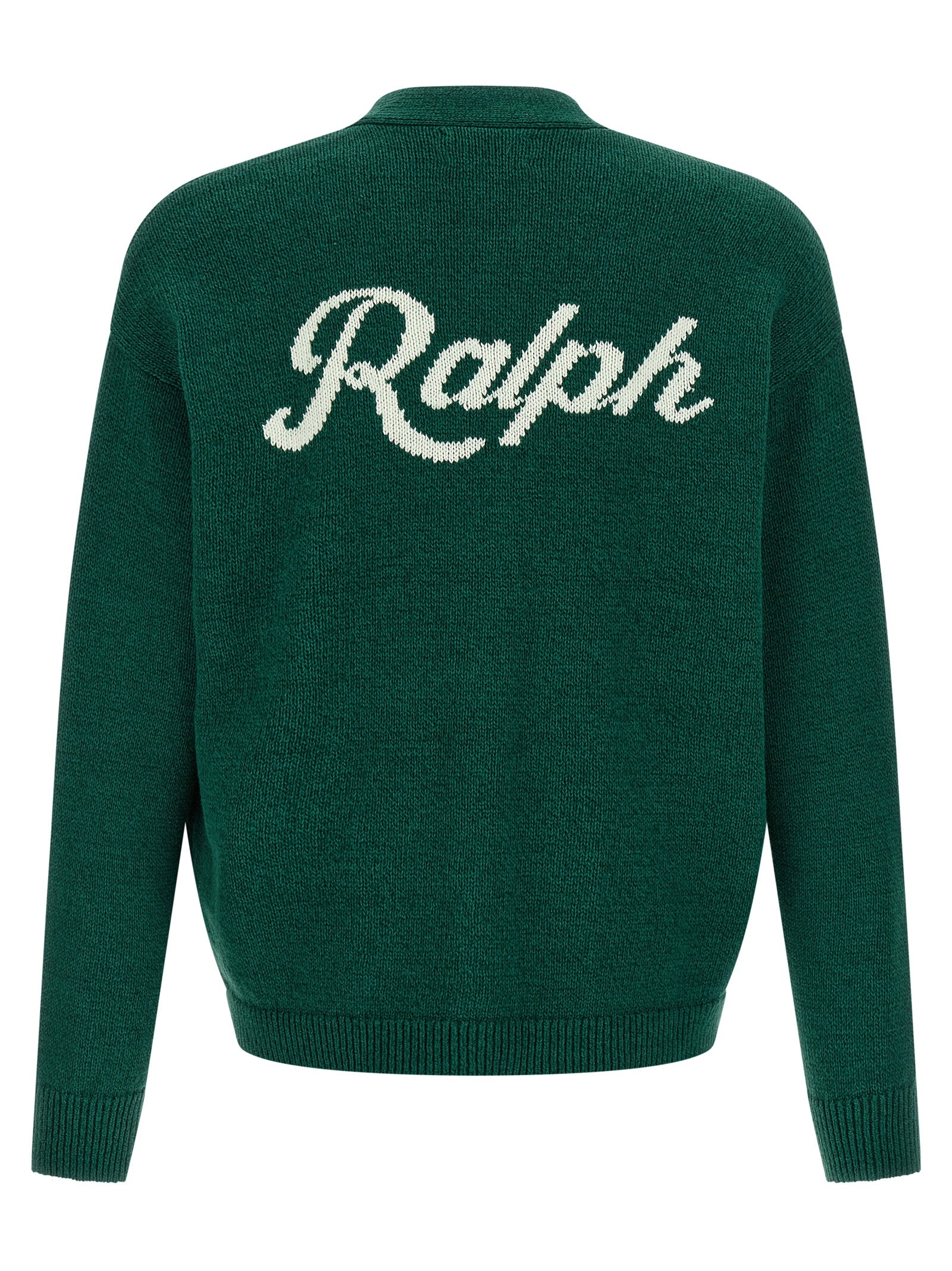 Polo Ralph Lauren Green Linen Cotton Bicolor Cardigan