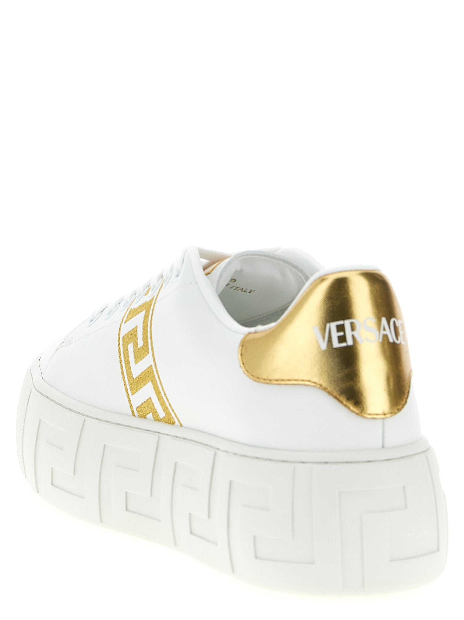 Versace Gold Platform Nylon Sneakers