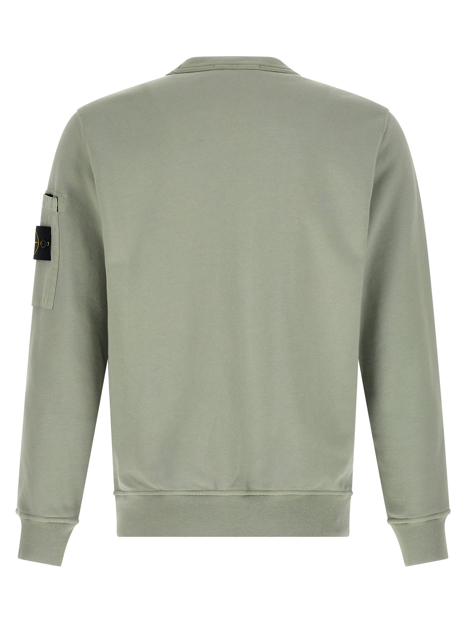 Stone Island Green Bicolor Cotton Sweatshirt