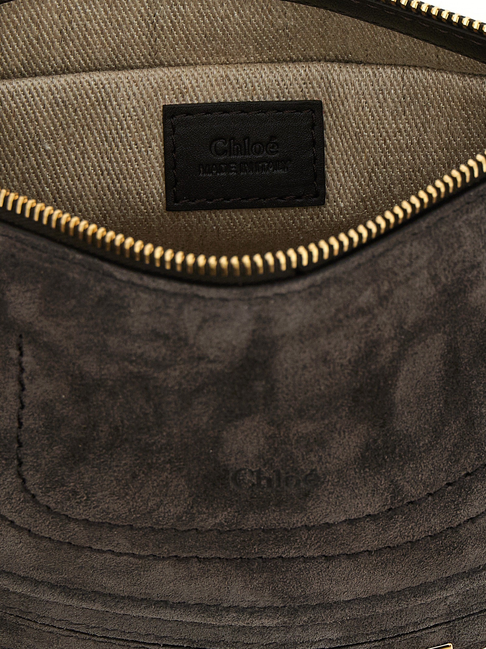 Chloé Brown Marcie Mini Suede Shoulder Bag Calf Leather