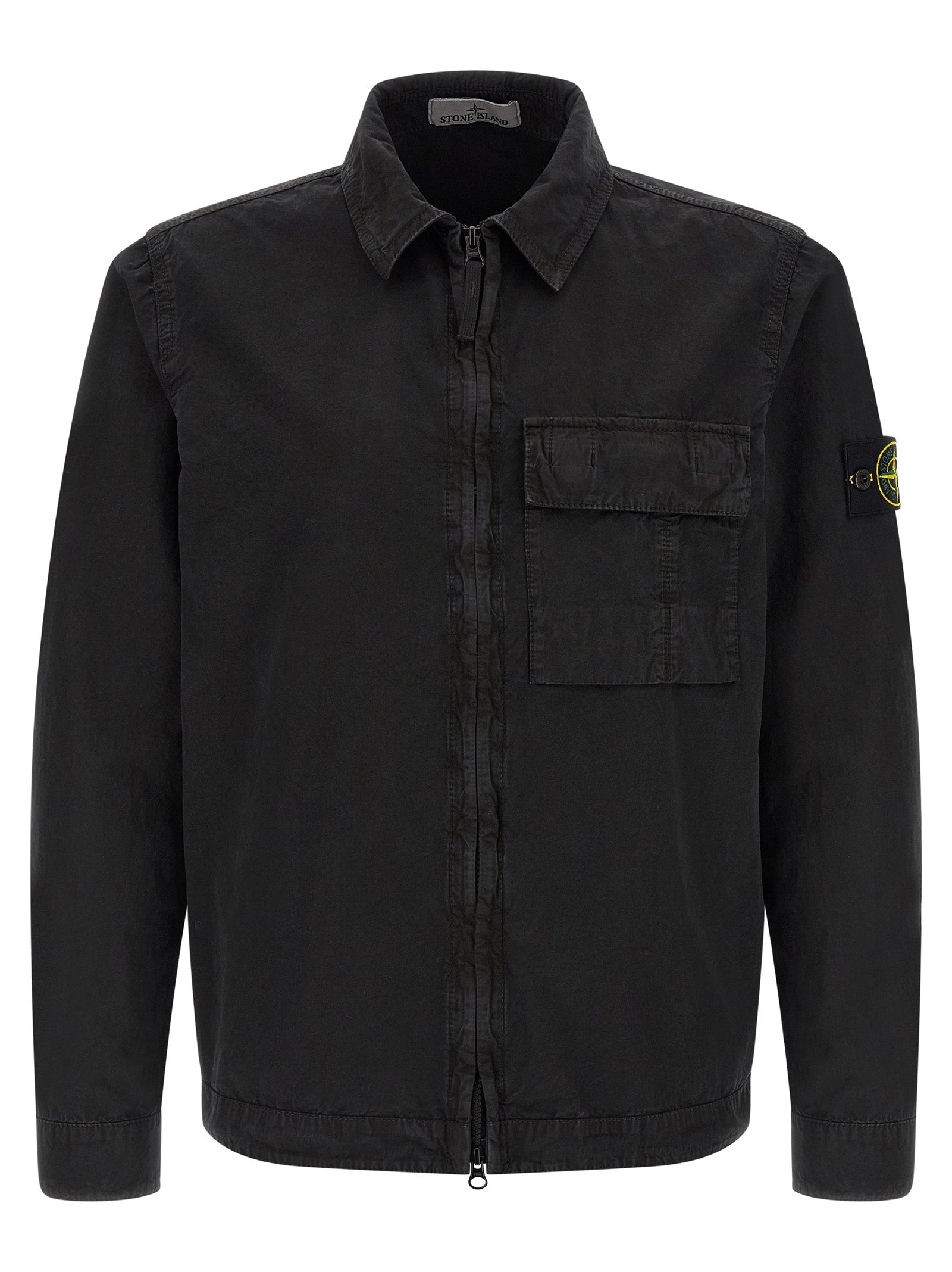 Stone Island Black Cotton Overshirt