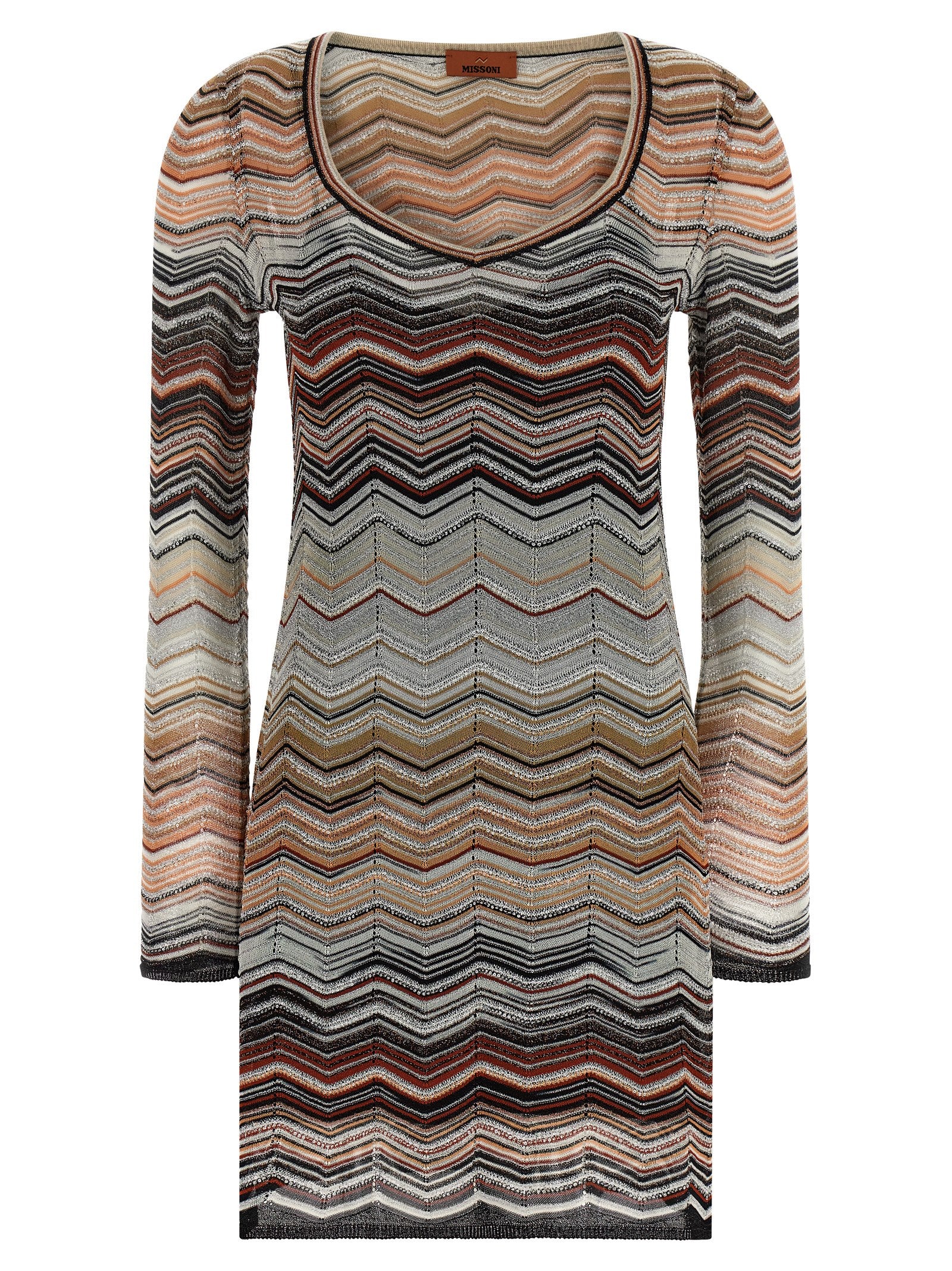 Missoni Brown Viscose Mini Dress