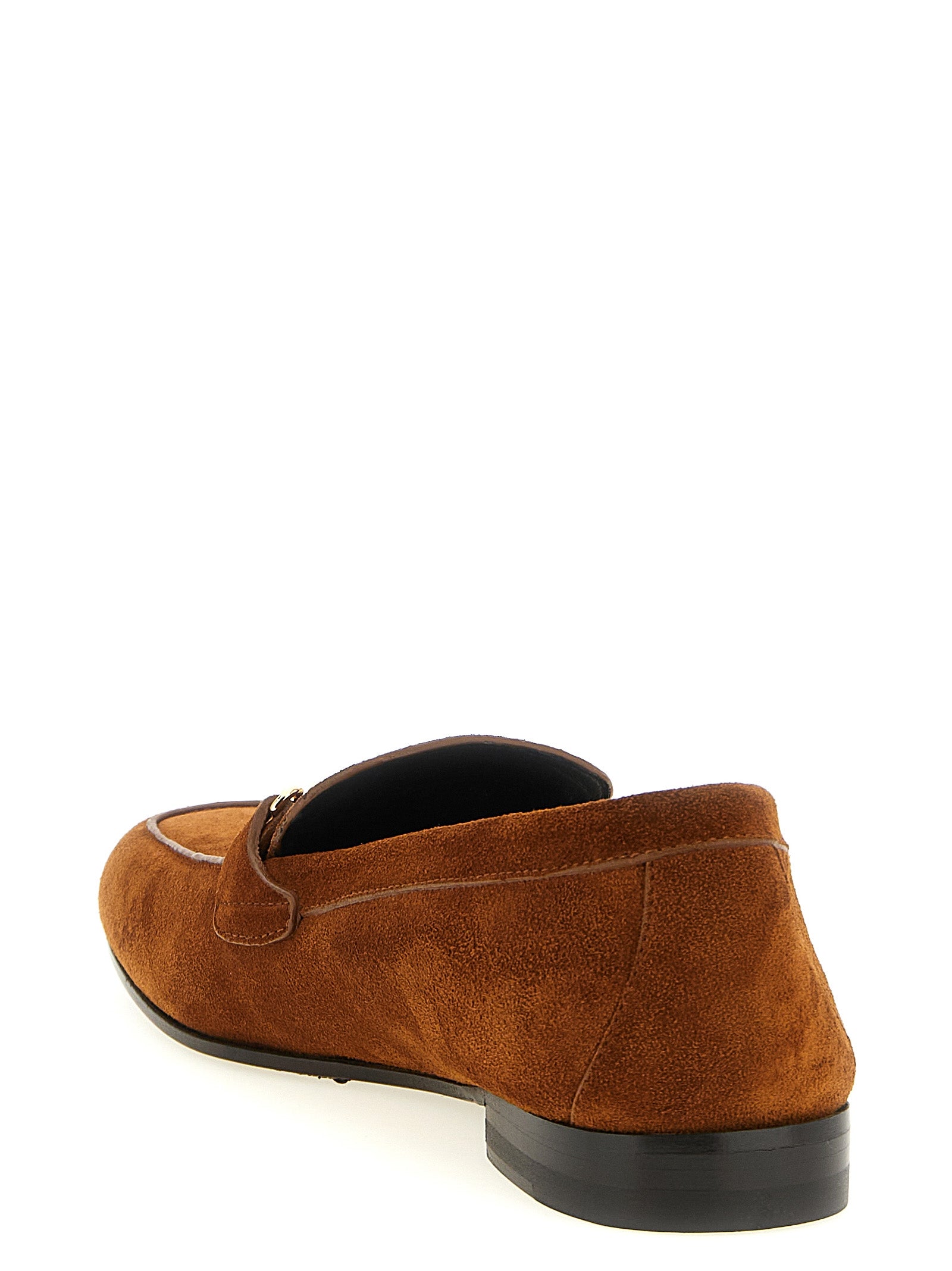 Versace Brown Slip-On Loafers Calf Leather