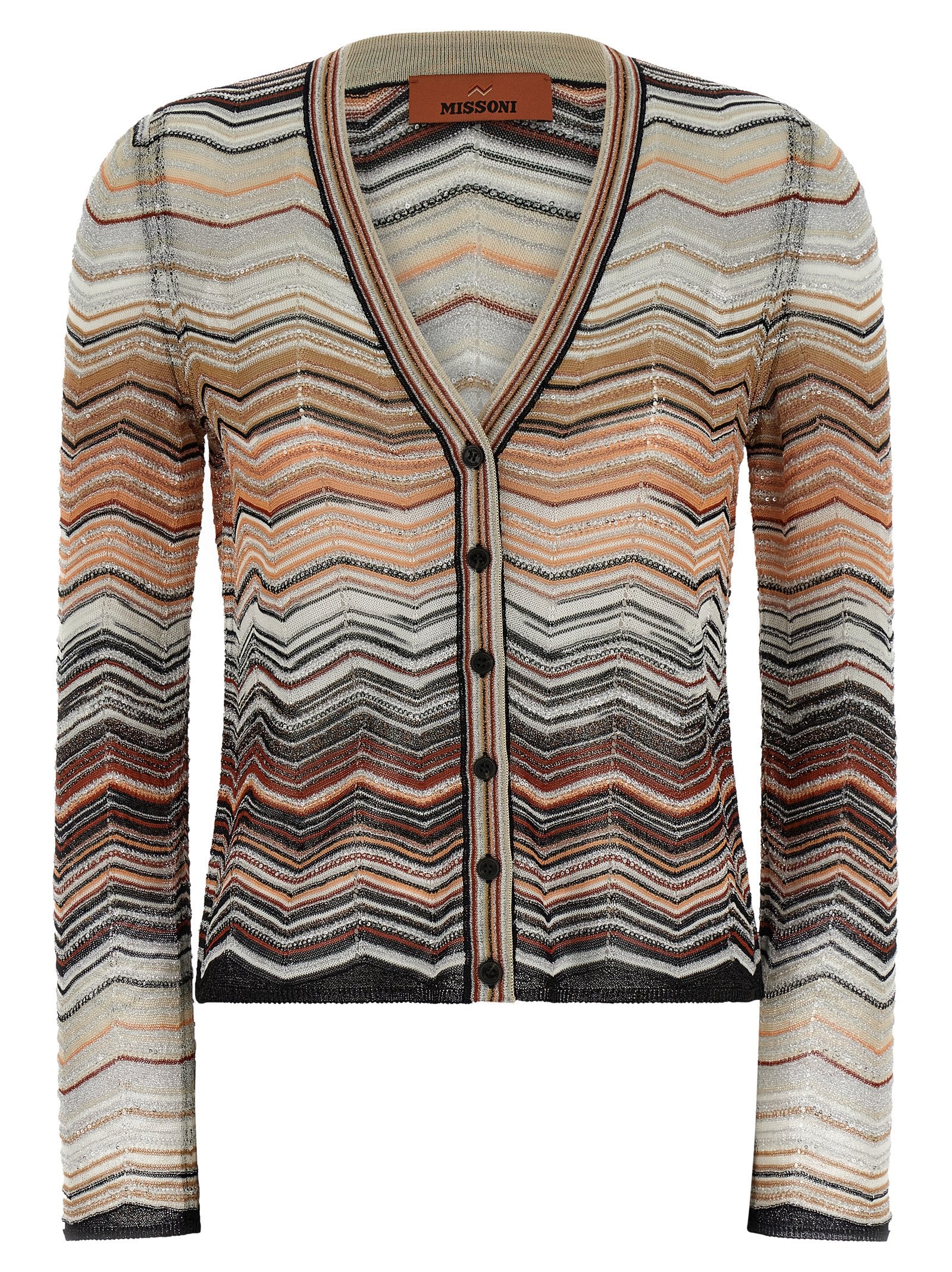 Missoni Brown Viscose Nylon Cardigan