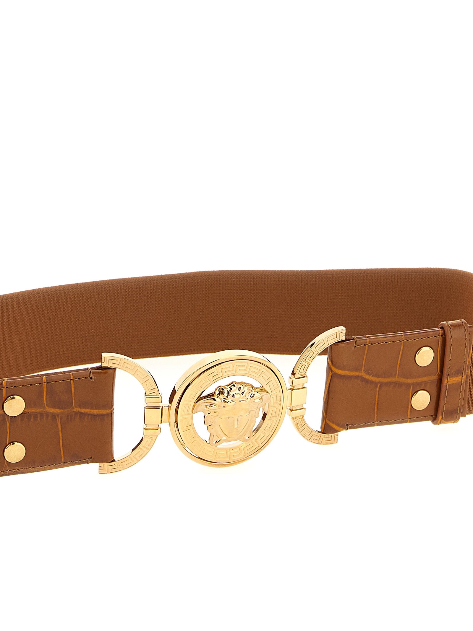 Versace Brown Regular Belt Calf Leather