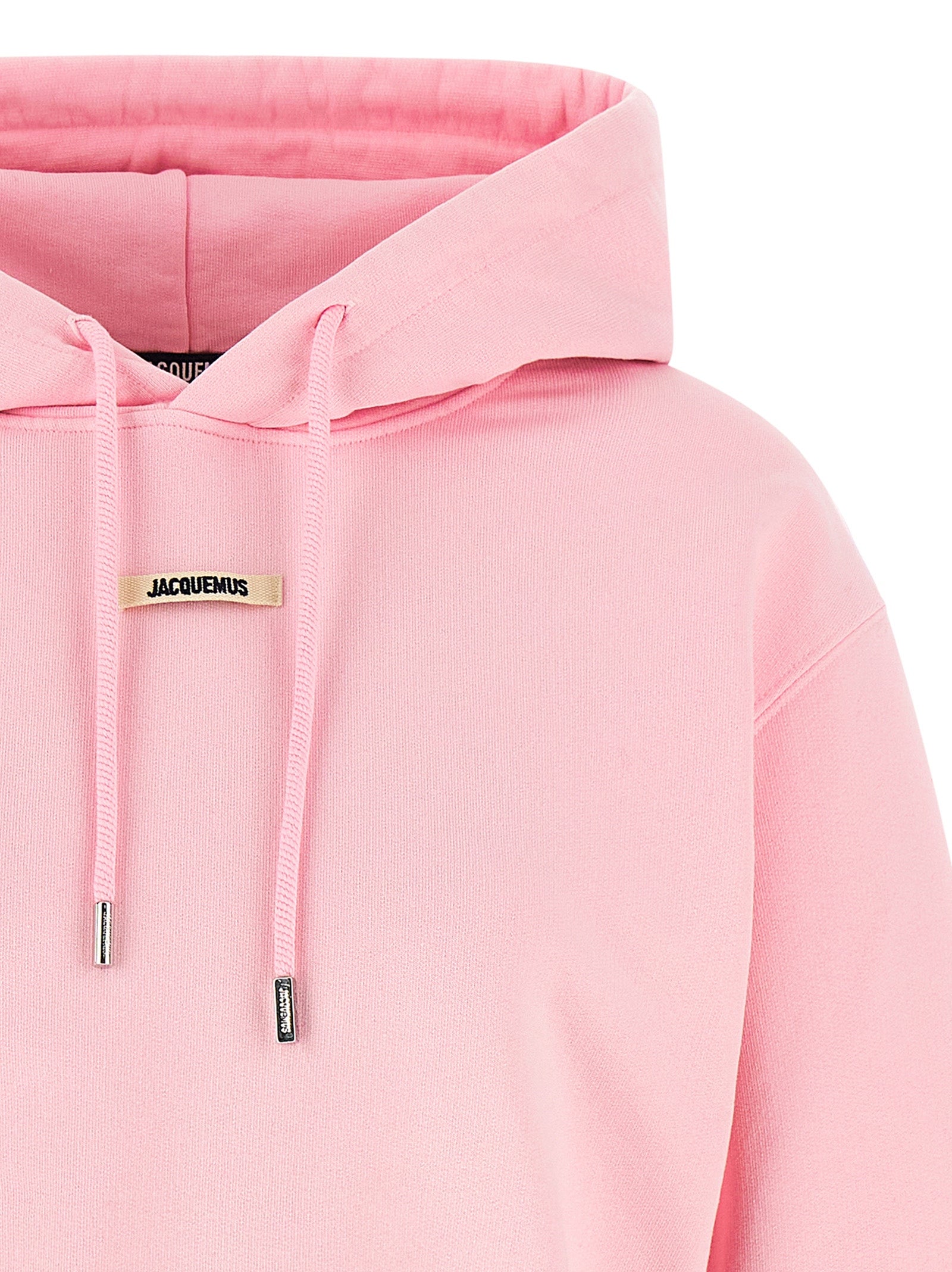 Jacquemus Pink Le Hoodie Gros-Grain Cotton Hoodie