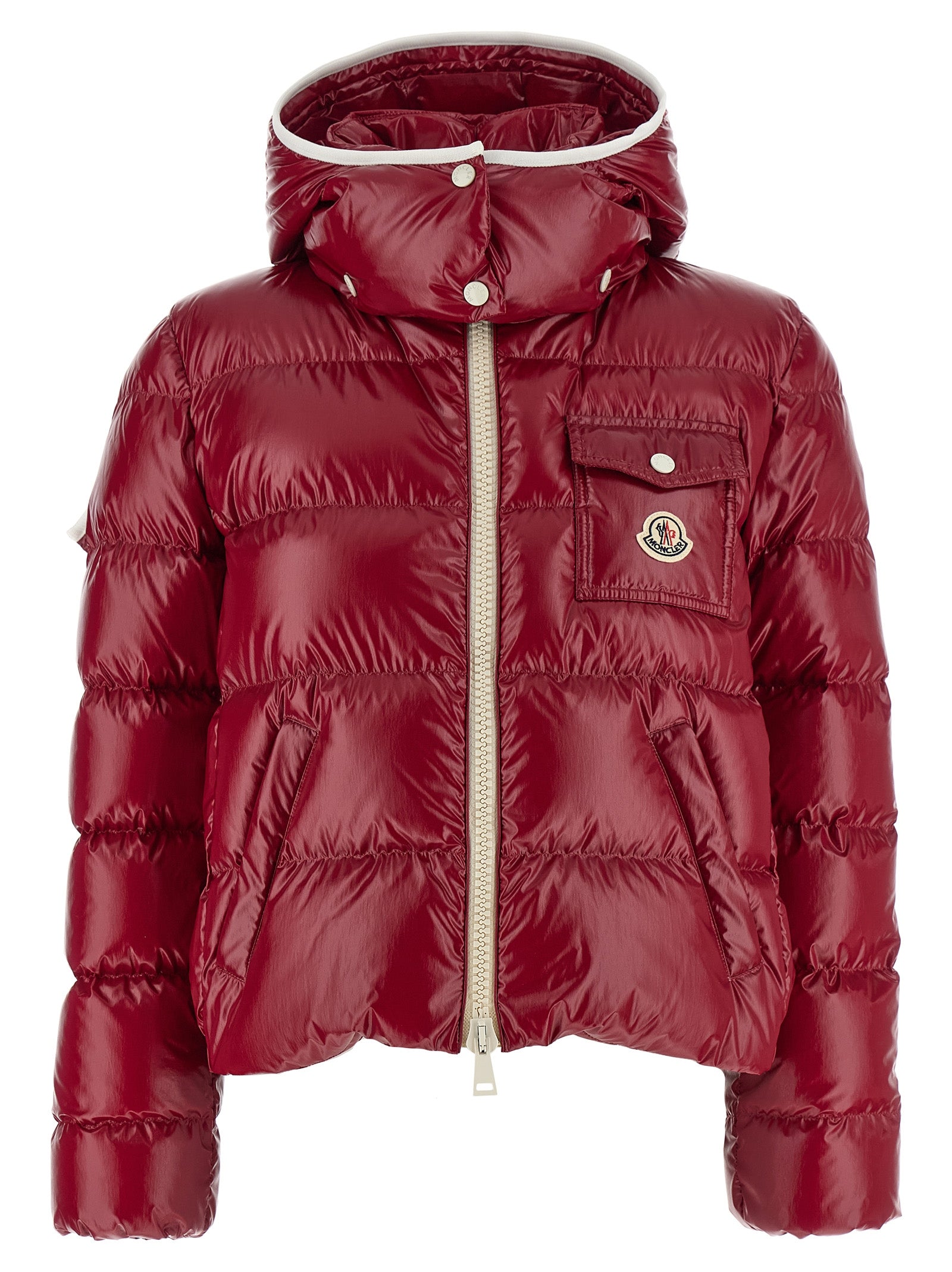 Moncler Red Andro Nylon Down Jacket