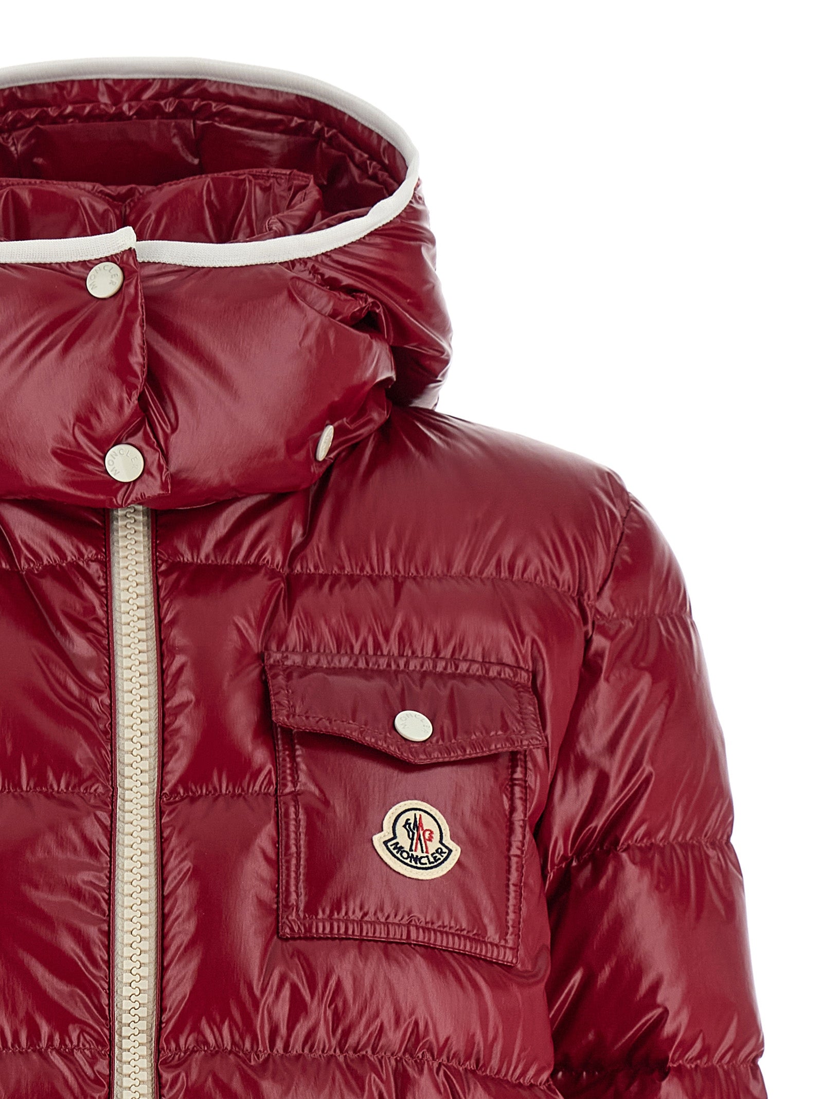 Moncler Red Andro Nylon Down Jacket
