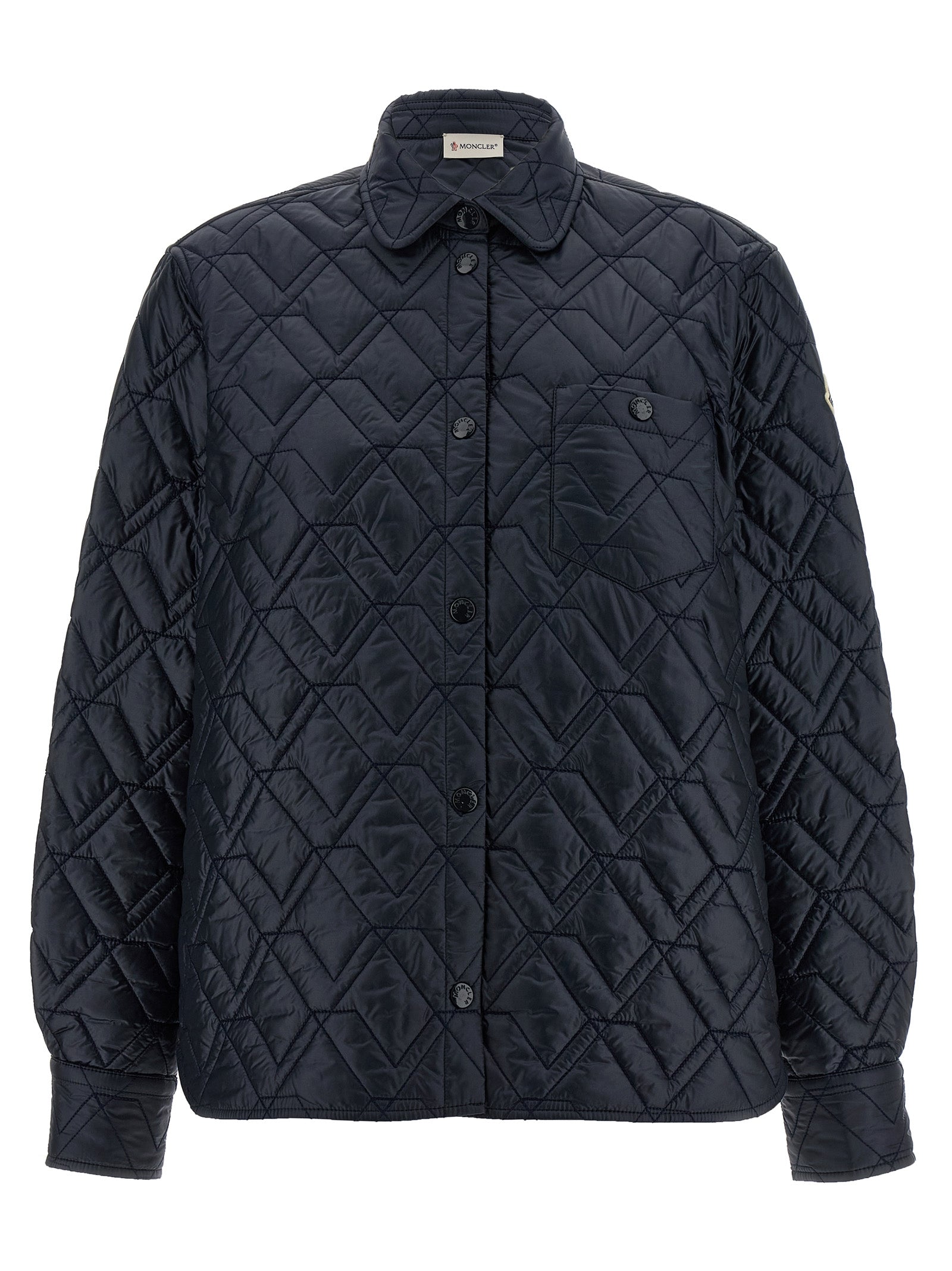 Moncler blaue Polyamid-Shell-Jacke