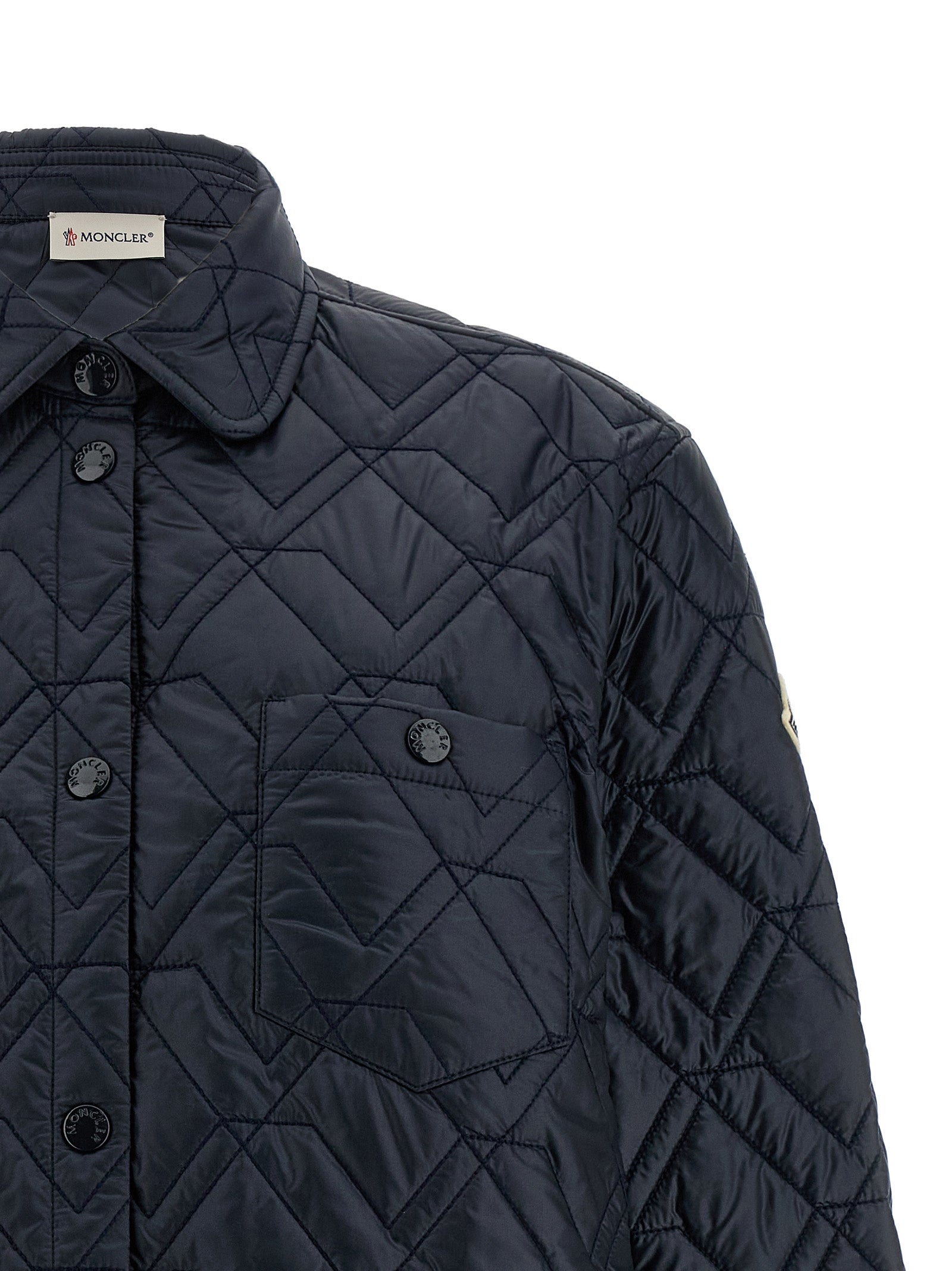 Moncler blaue Polyamid-Shell-Jacke