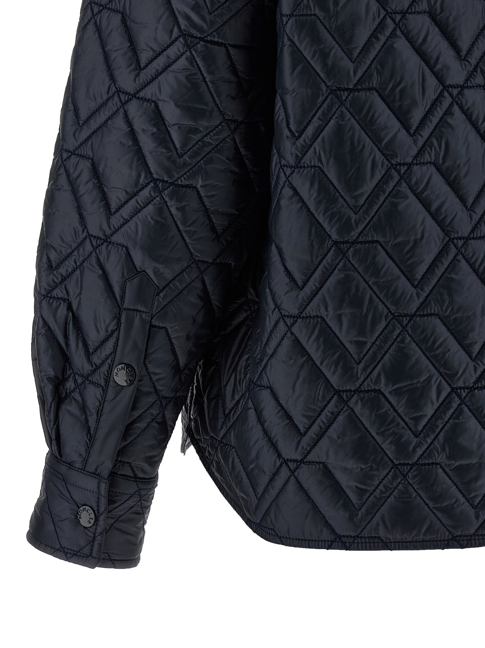 Moncler blaue Polyamid-Shell-Jacke