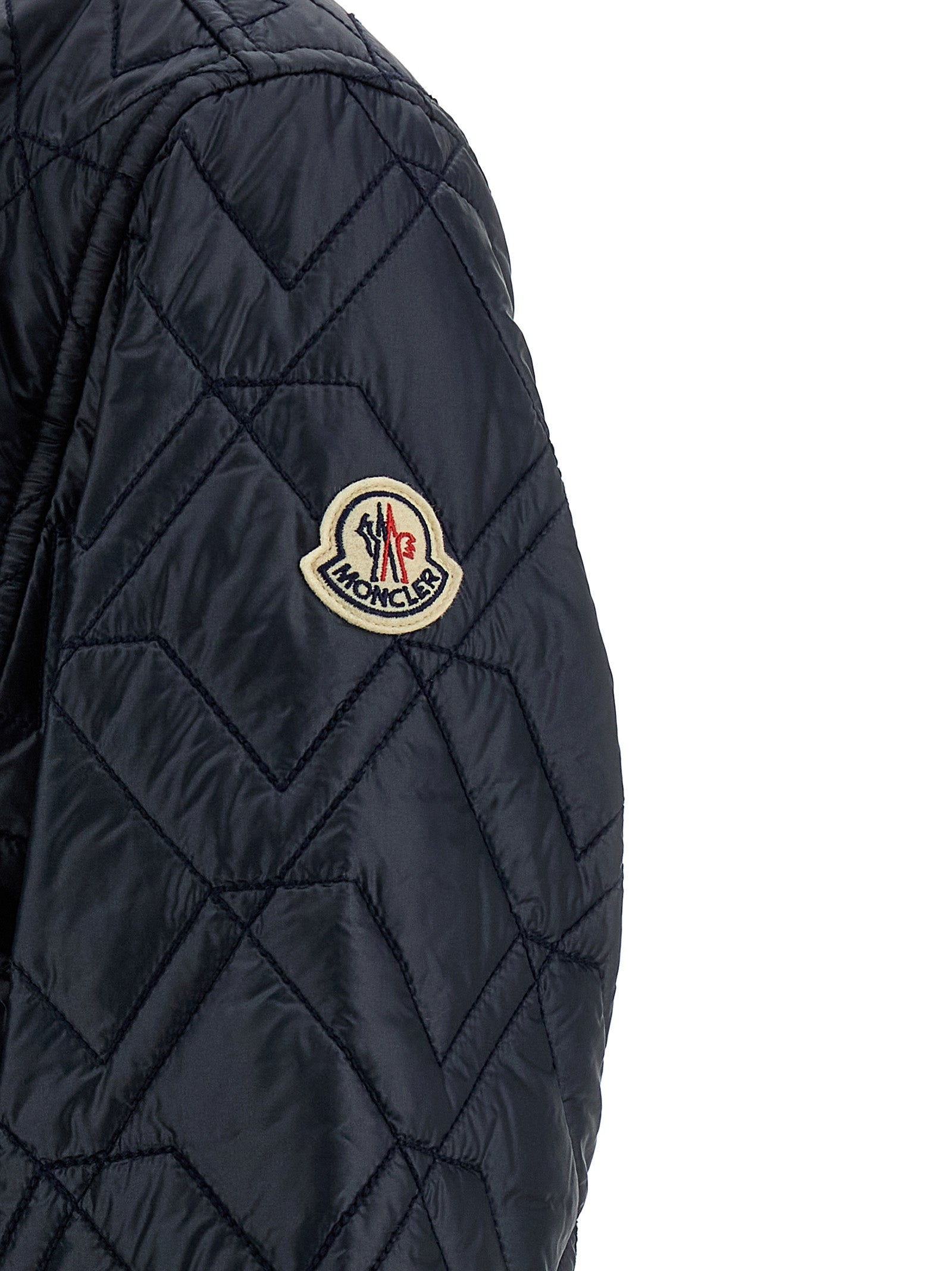 Moncler blaue Polyamid-Shell-Jacke