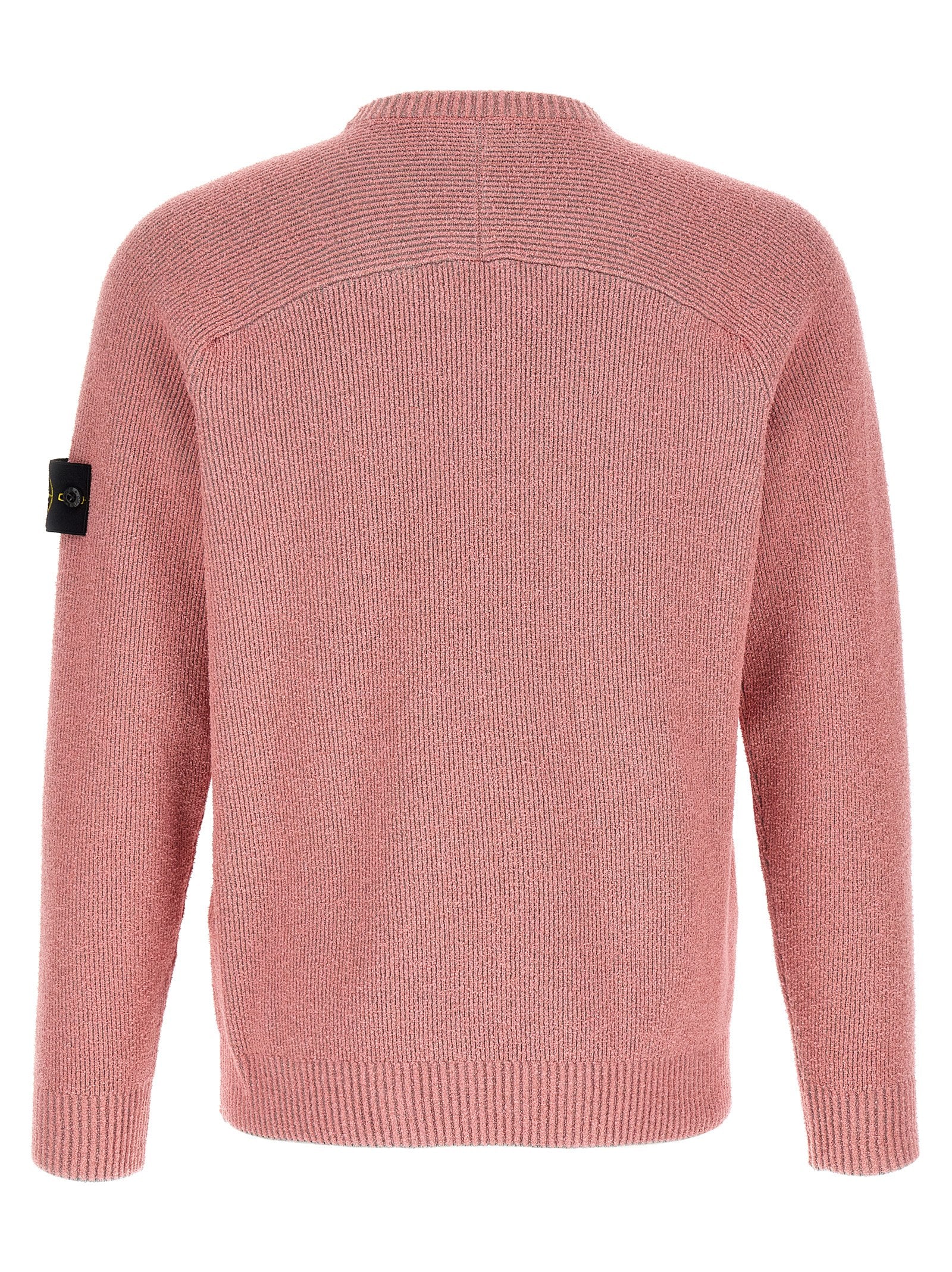 Stone Island Pink Cotton Nylon Cardigan
