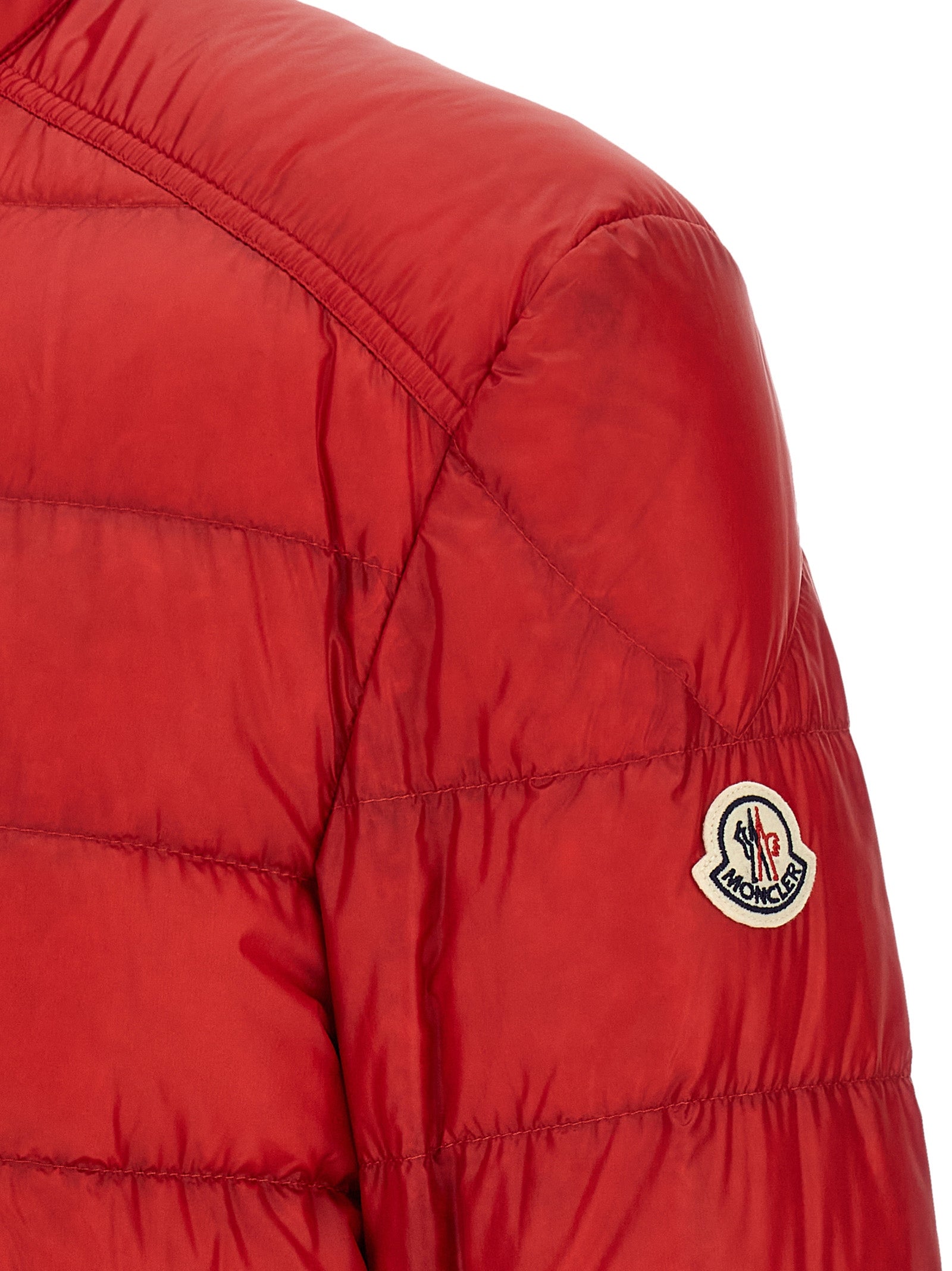 Moncler Red Selves Nylon Full-Length Jacket
