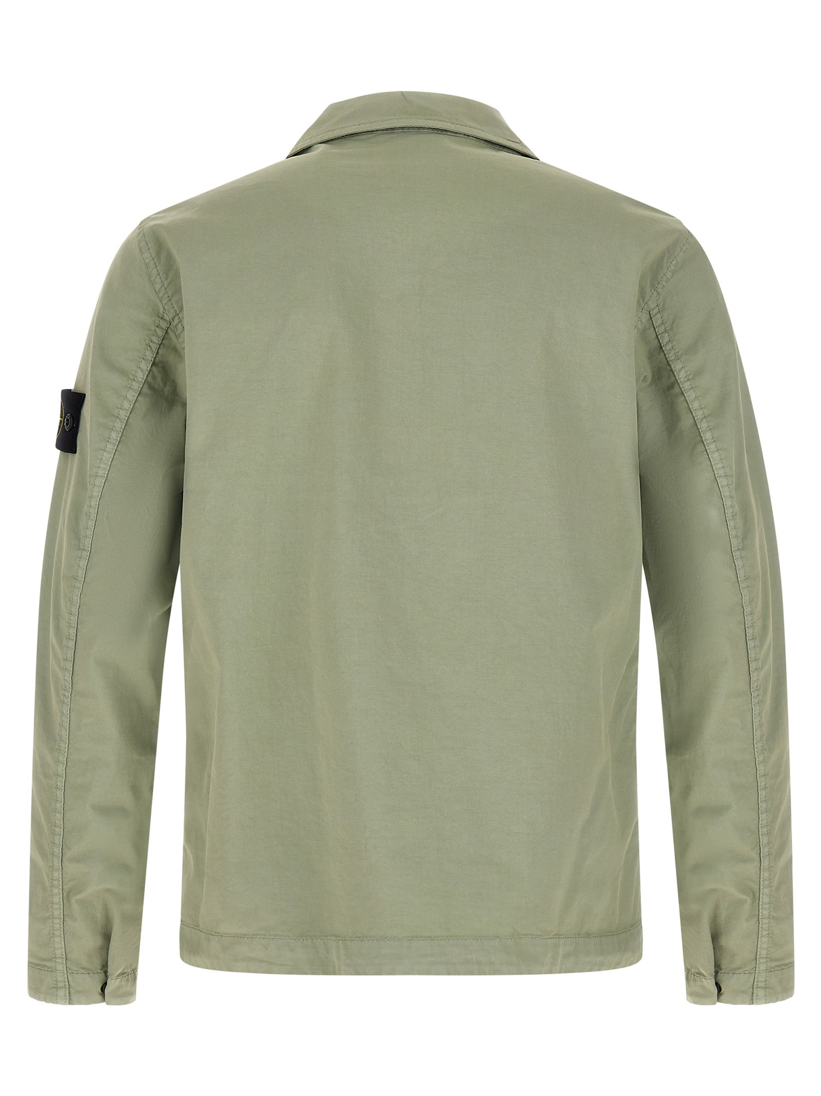 Stone Island Green Cotton Overshirt
