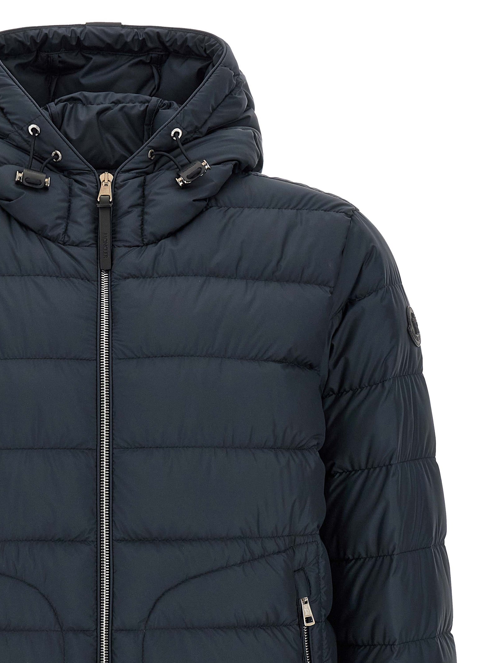 Moncler Blue Sestriere Down Full-Length Jacket Polyester