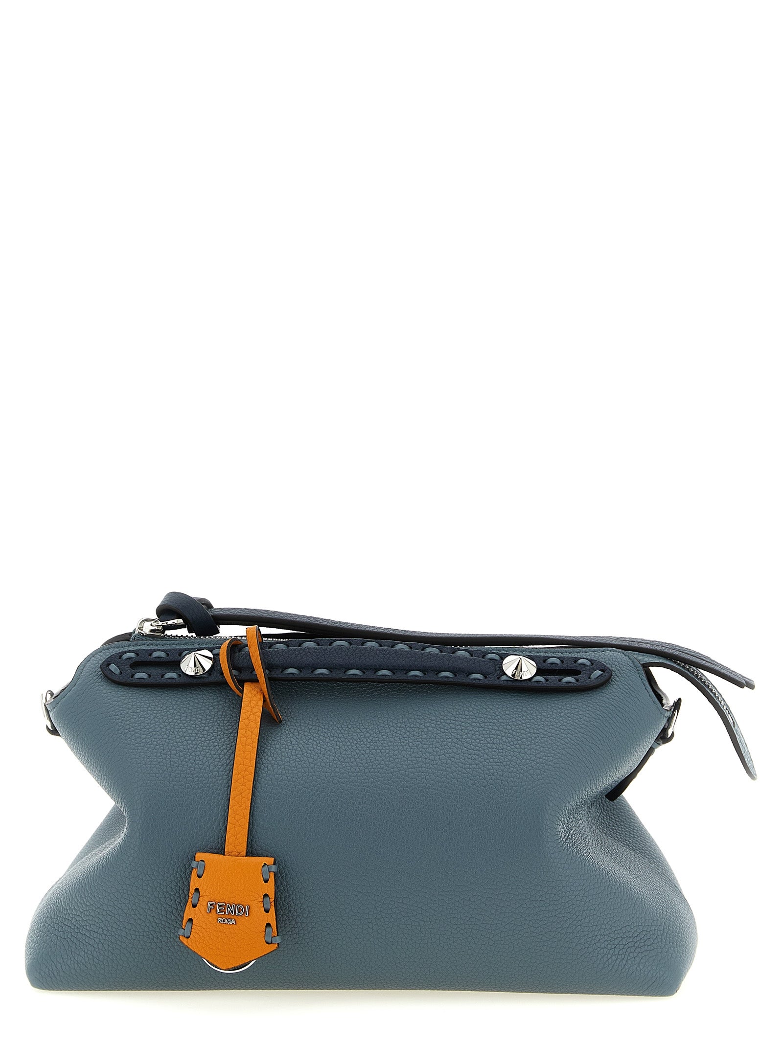 Fendi Light Blue By The Way Soft Selleria Leather Handbag