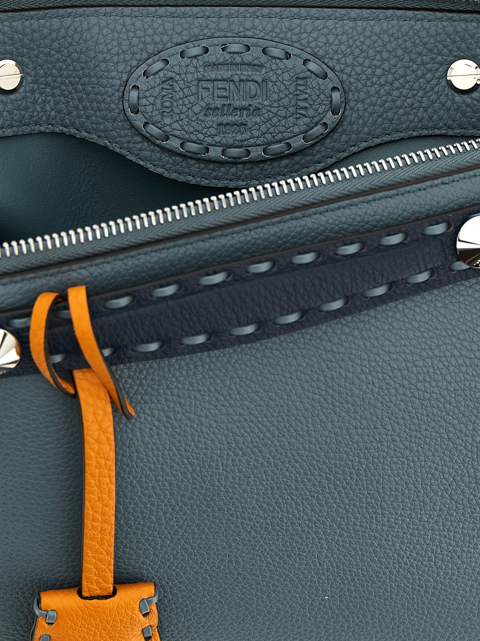 Fendi Light Blue By The Way Soft Selleria Leather Handbag